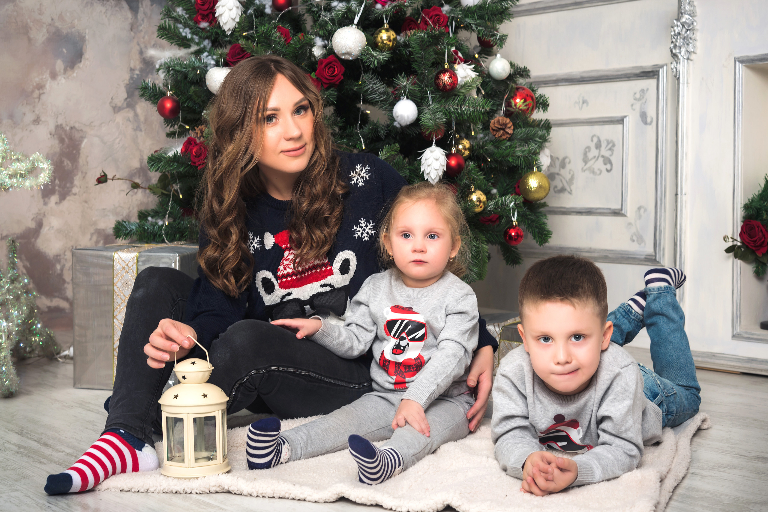 Новогодняя фотосессия Ольги, Дмитрия, Дарины и Артемия. Свадебный и семейный фотограф в г. Краснодар Екатерина Зверева