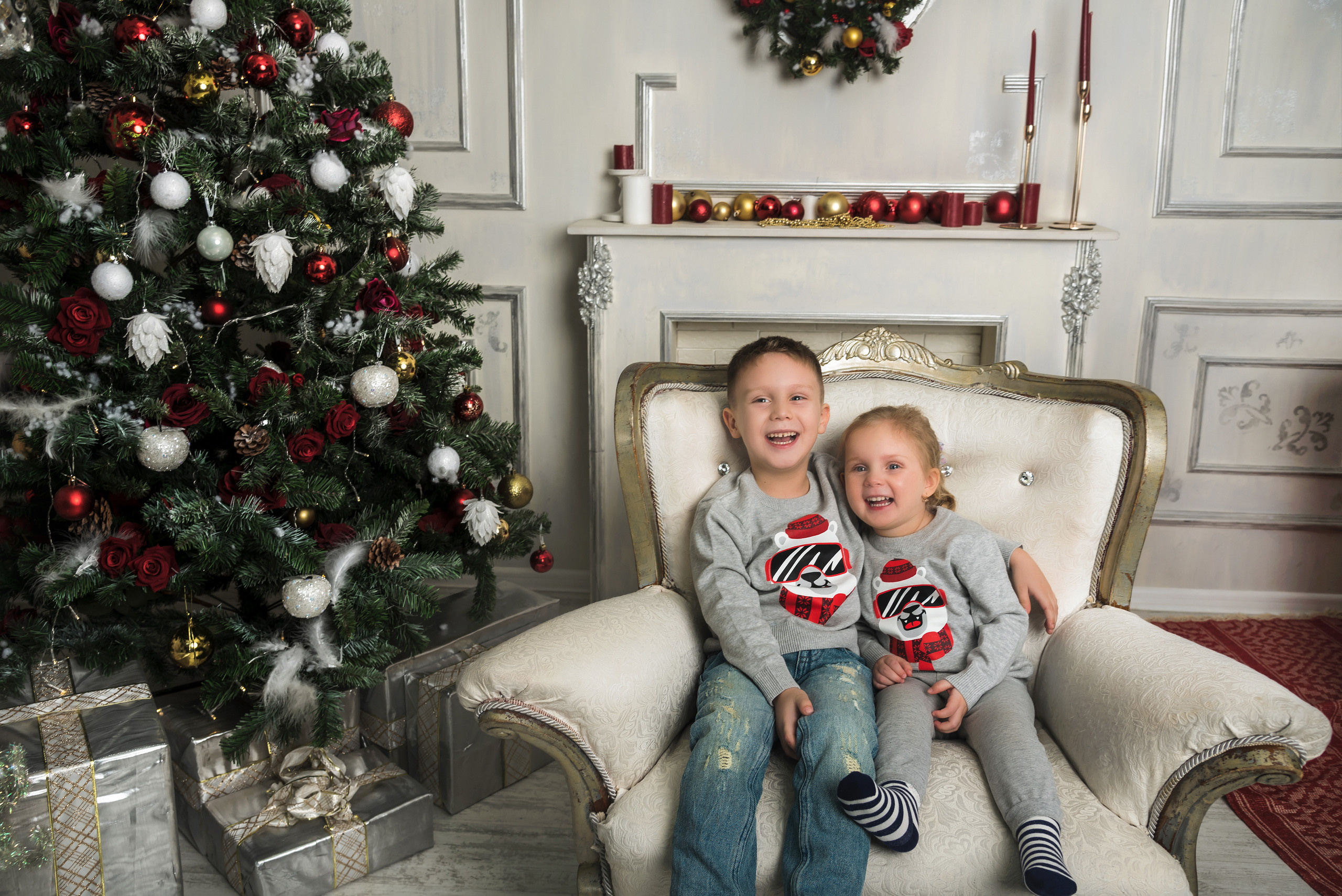 Новогодняя фотосессия Ольги, Дмитрия, Дарины и Артемия. Свадебный и семейный фотограф в г. Краснодар Екатерина Зверева