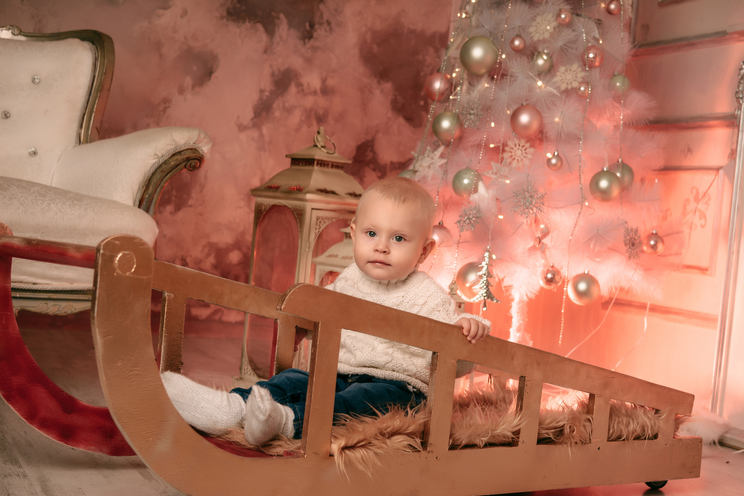 Семейная новогодняя фотосессия Алены, Дмитрия и Егора. Свадебный и семейный фотограф в г. Краснодар Екатерина Зверева