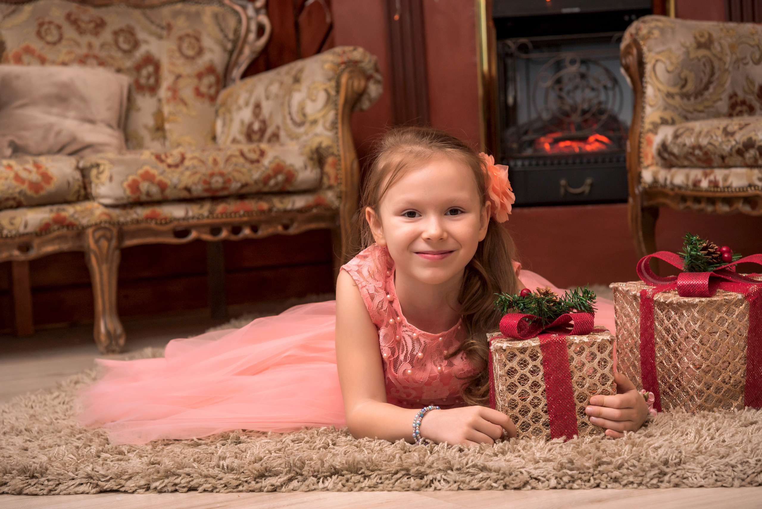Семейная новогодняя фотосессия для мамы и дочки. Свадебный и семейный фотограф в г. Краснодар Екатерина Зверева