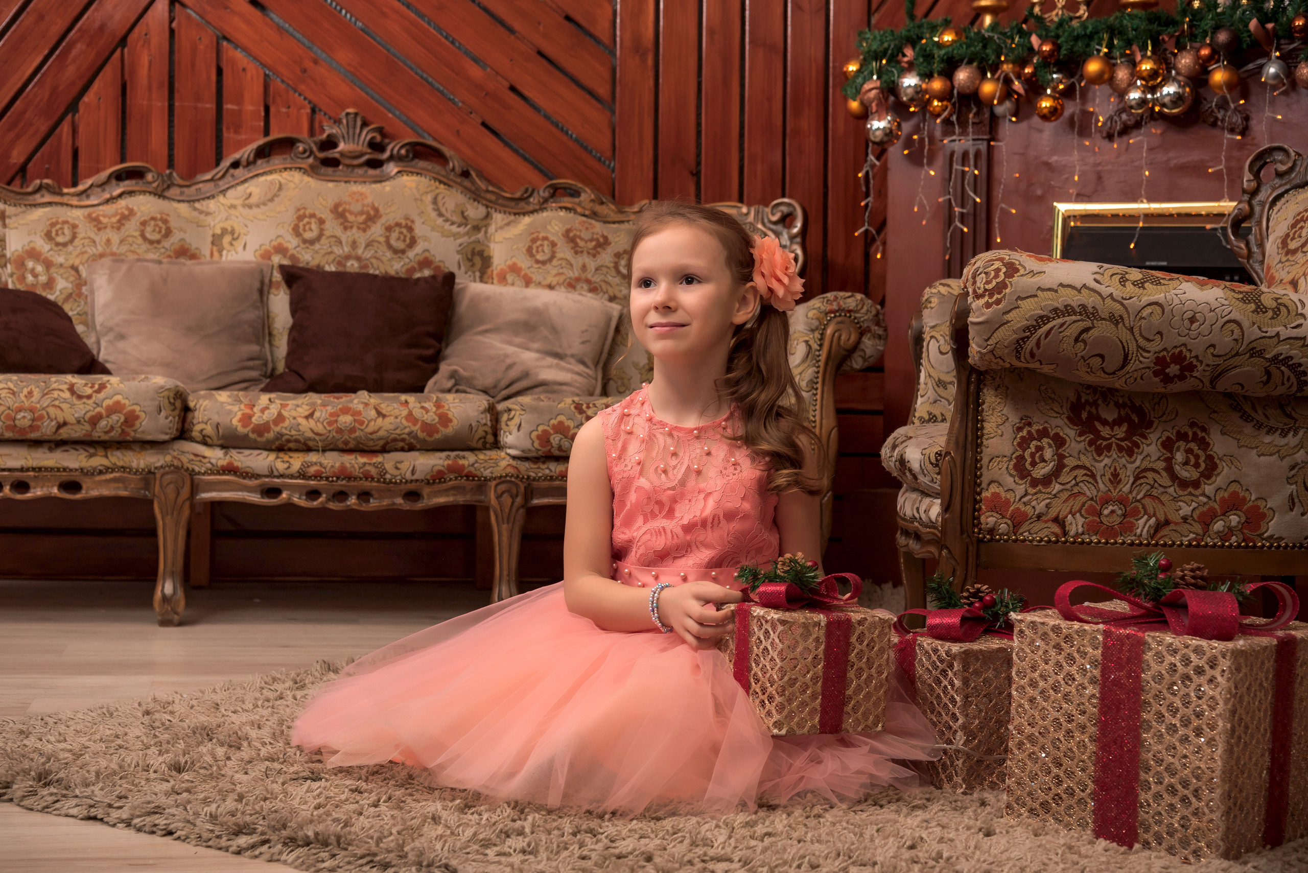 Семейная новогодняя фотосессия для мамы и дочки. Свадебный и семейный фотограф в г. Краснодар Екатерина Зверева