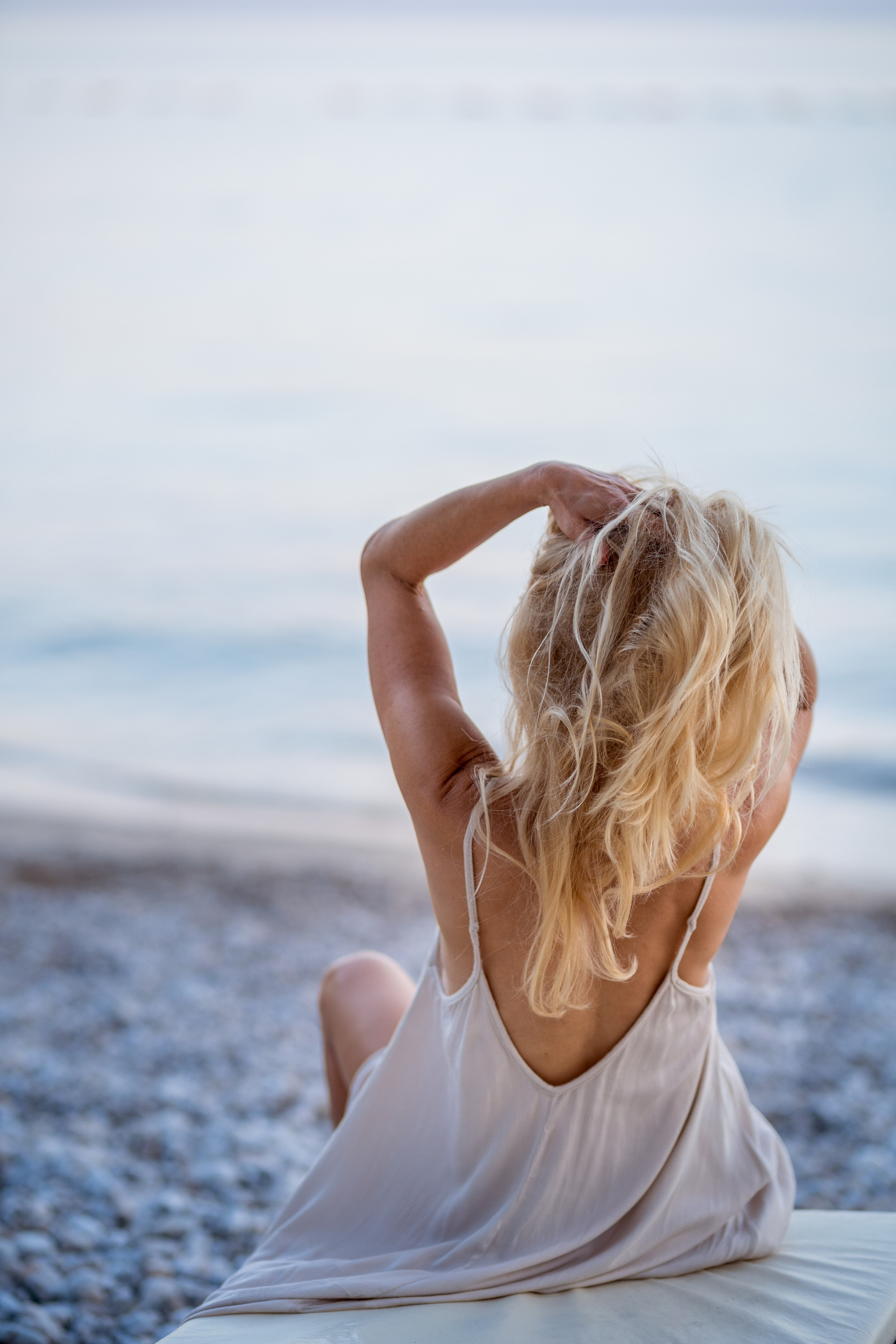 Photo session of a mother and son on the beach in Budva, Montenegro. Kate Khaldeeva photographer in Saratov