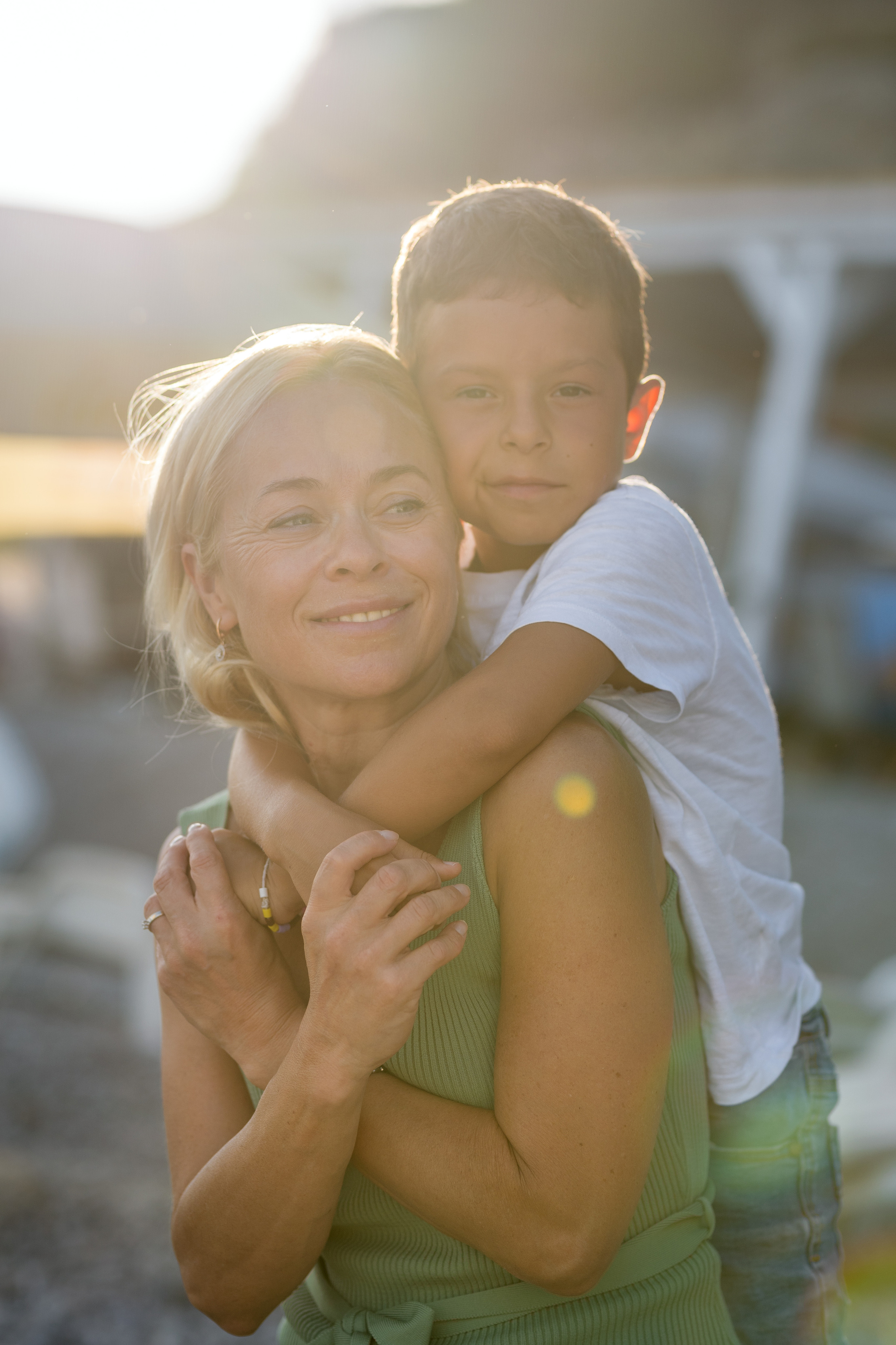 Photo session of a mother and son on the beach in Budva, Montenegro. Kate Khaldeeva photographer in Saratov