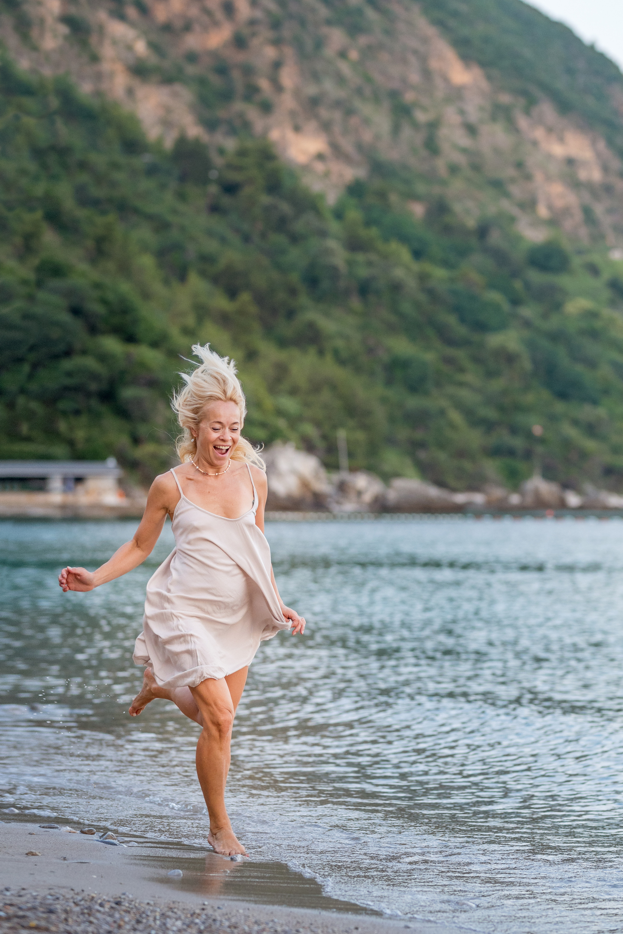 Photo session of a mother and son on the beach in Budva, Montenegro. Kate Khaldeeva photographer in Saratov