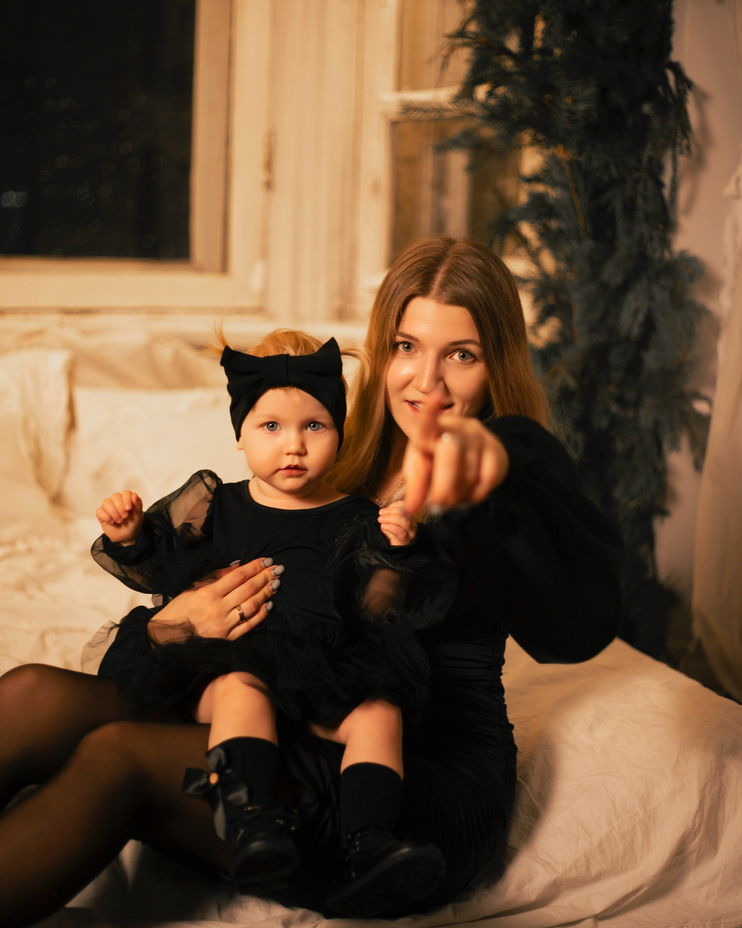 Новогодняя съёмка в фотостудии