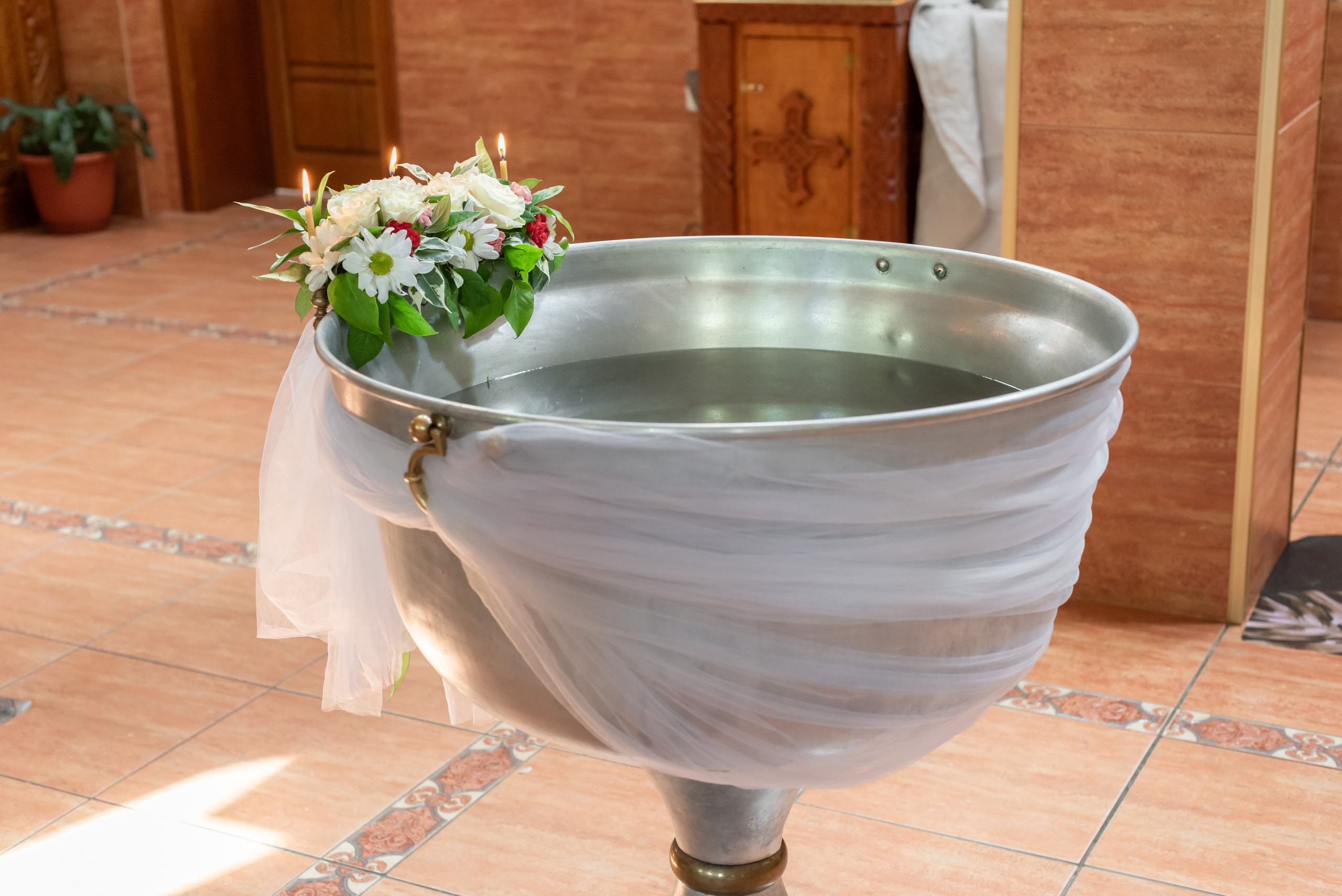 Украшение купели. Фотограф Крещения и Венчания. Минск и другие города. Почтенная Наташа