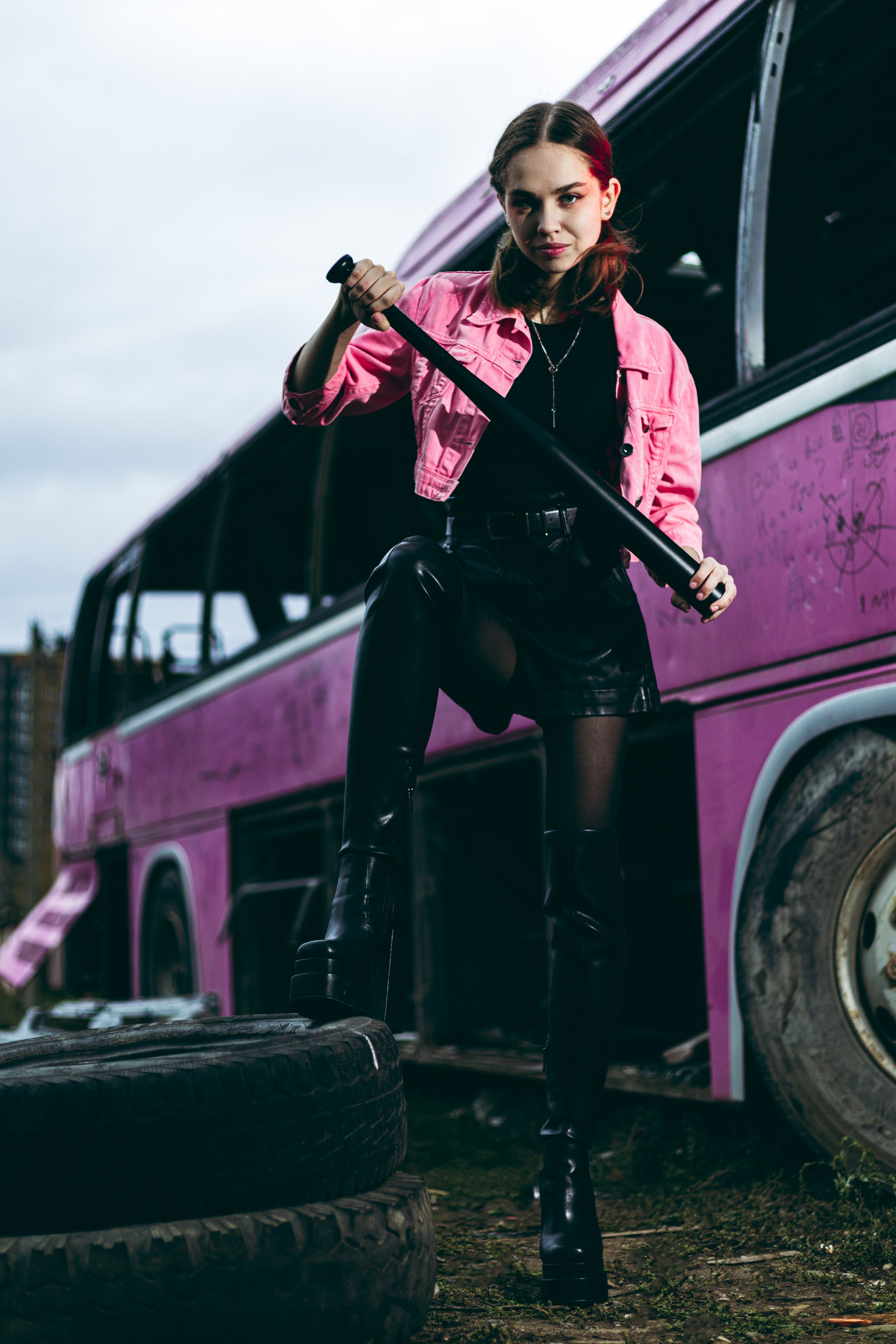 Алина, бита, цепь. Фотограф, Таганрог, Руслан Степущенко