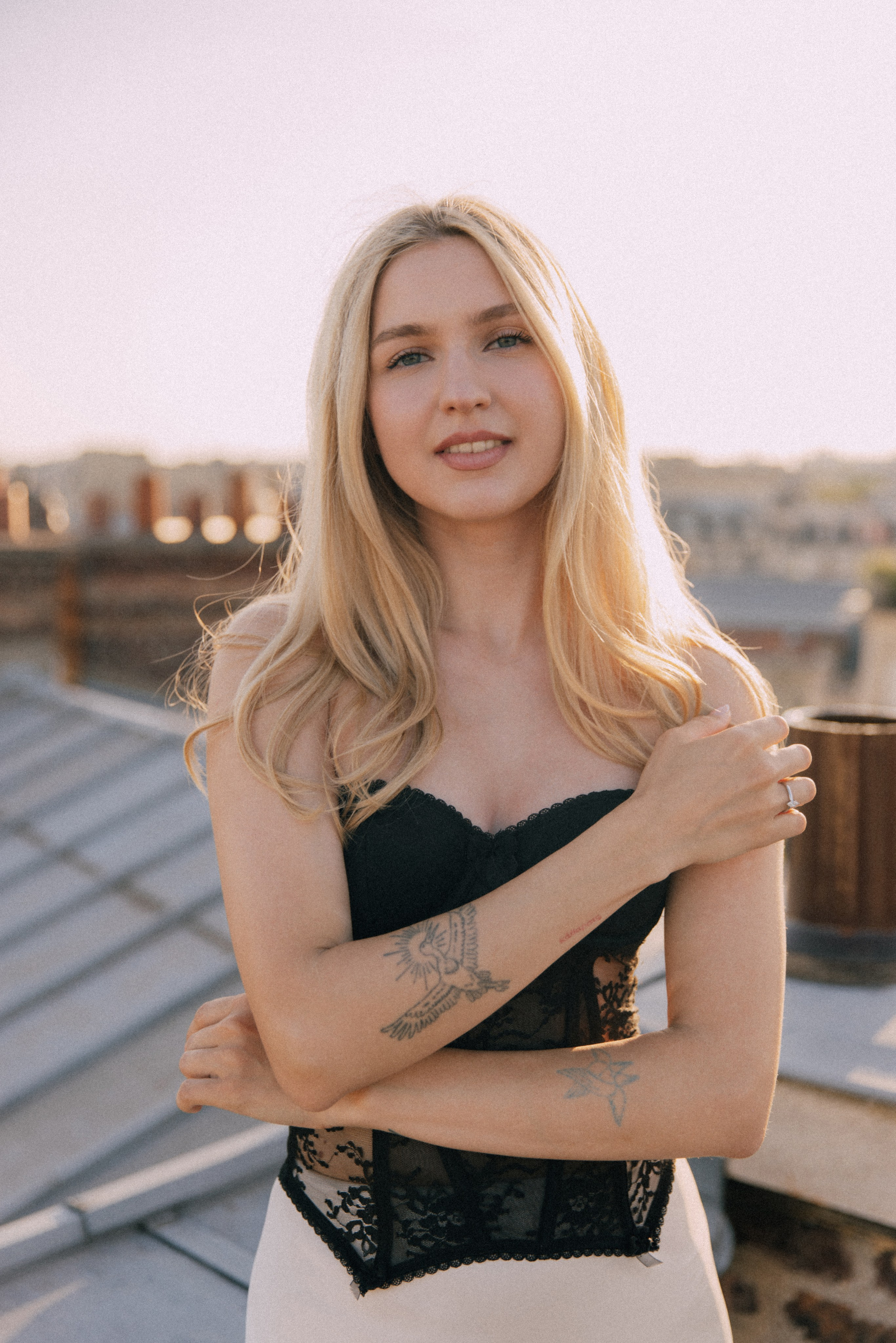 On the rooftops of Paris. Photographer in Paris