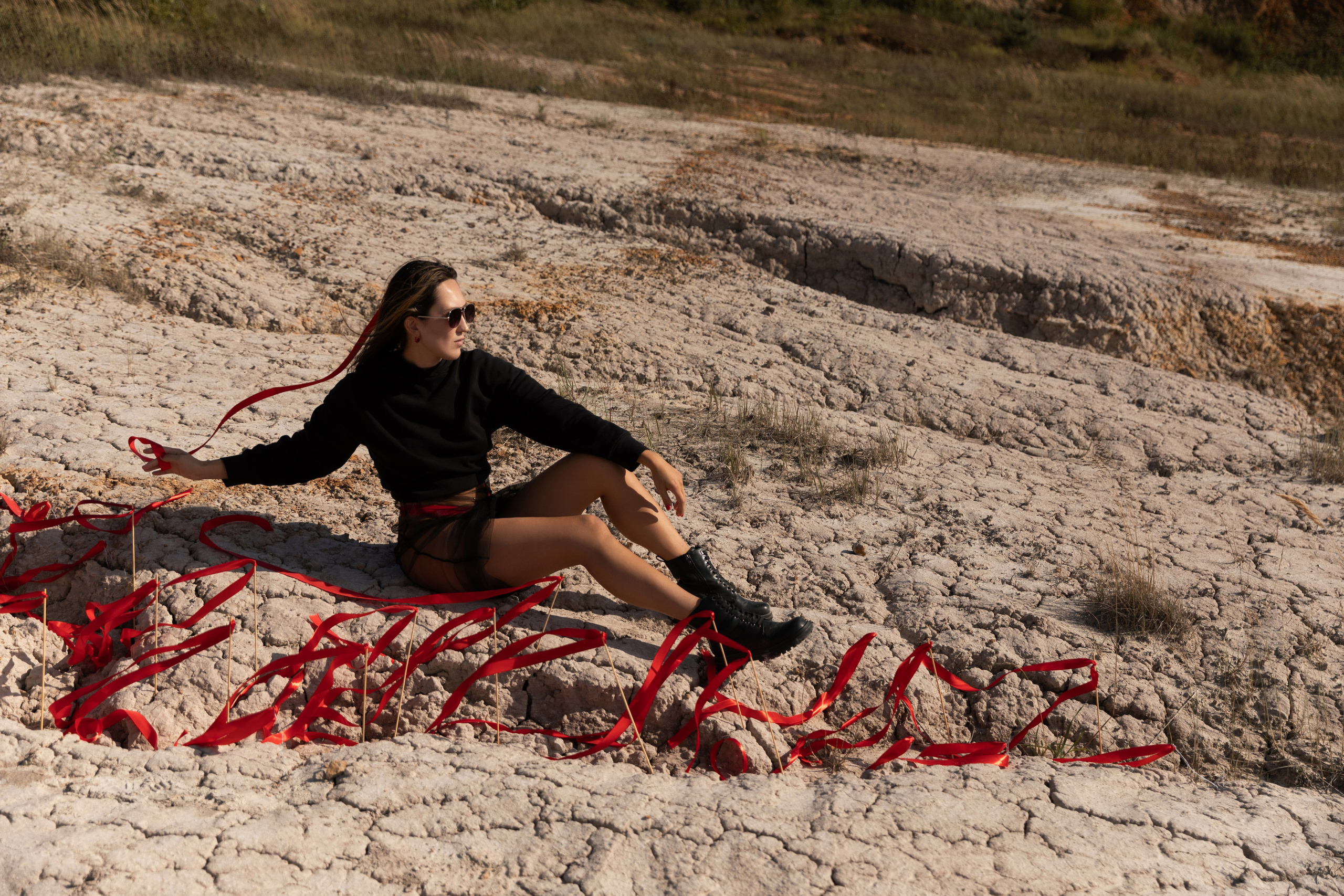 Александра «Red ribbons». Фотограф Мария Щеголькова. Чувственный женский портрет