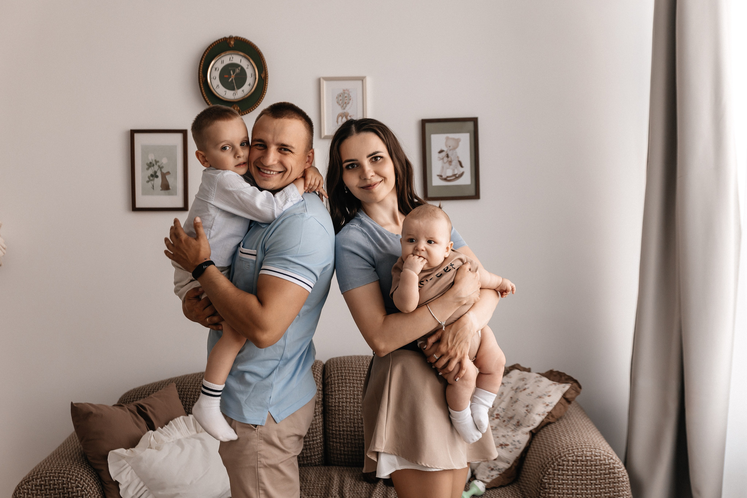 Павел, Кристина, Святослав, Елисей. Семейный фотограф Минск Усова Ольга