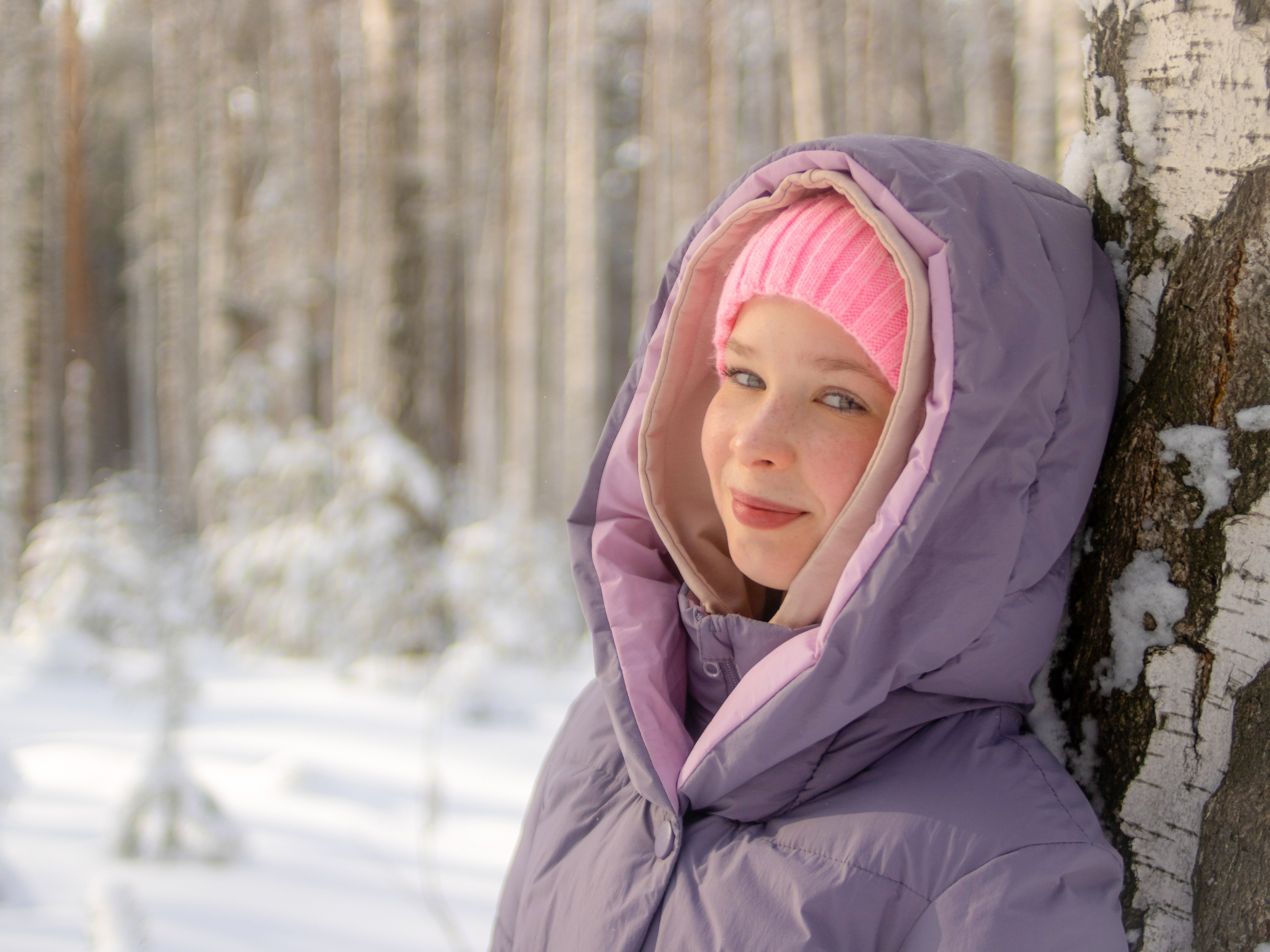 Диана в зимнем лесу. Семейный и детский фотограф в Екатеринбурге