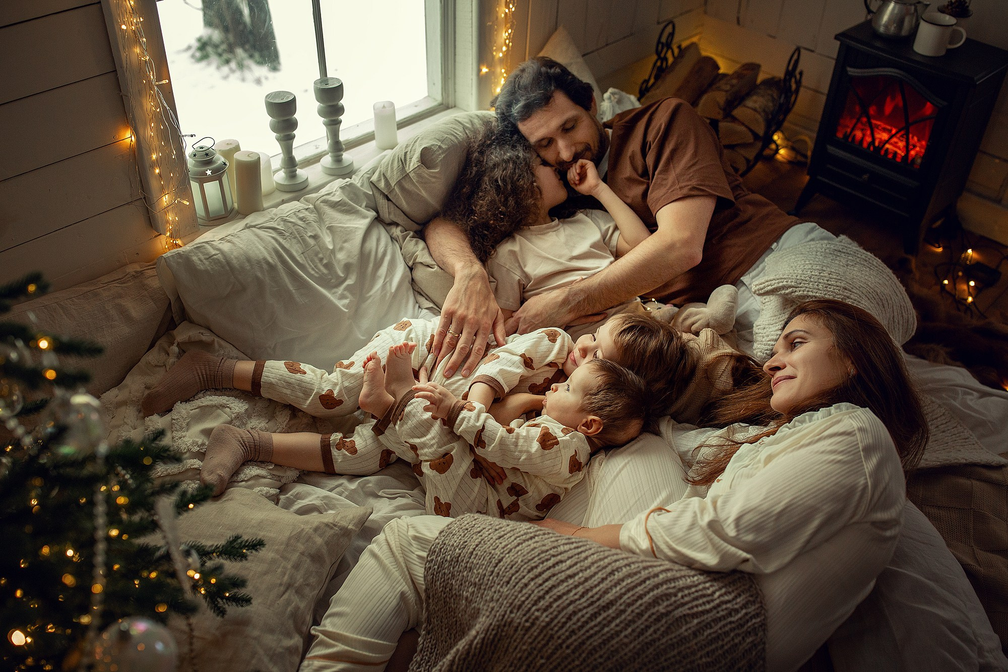 Очень уютная новогодняя съемка на даче. Tatyana Nadezhdina Family photographer