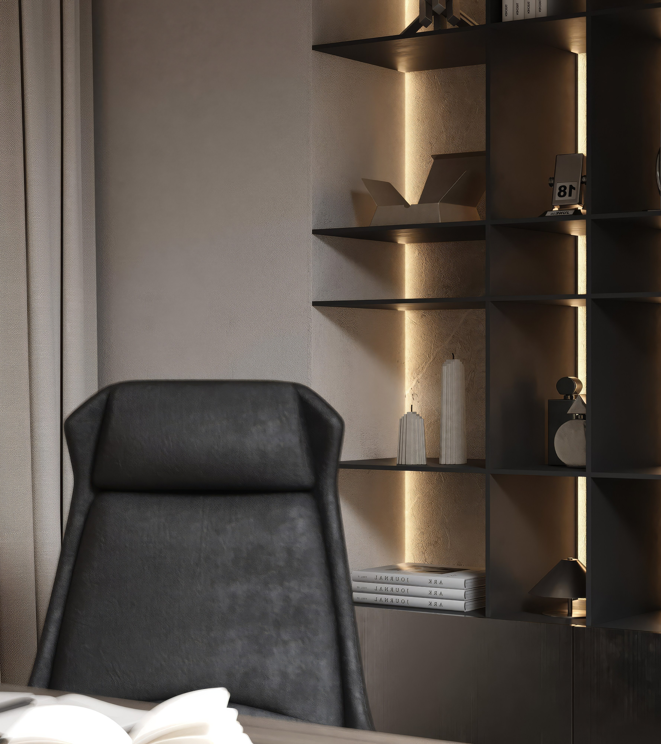 Кабинет в загородном доме. Дизайнер интерьера Еремина Юлия