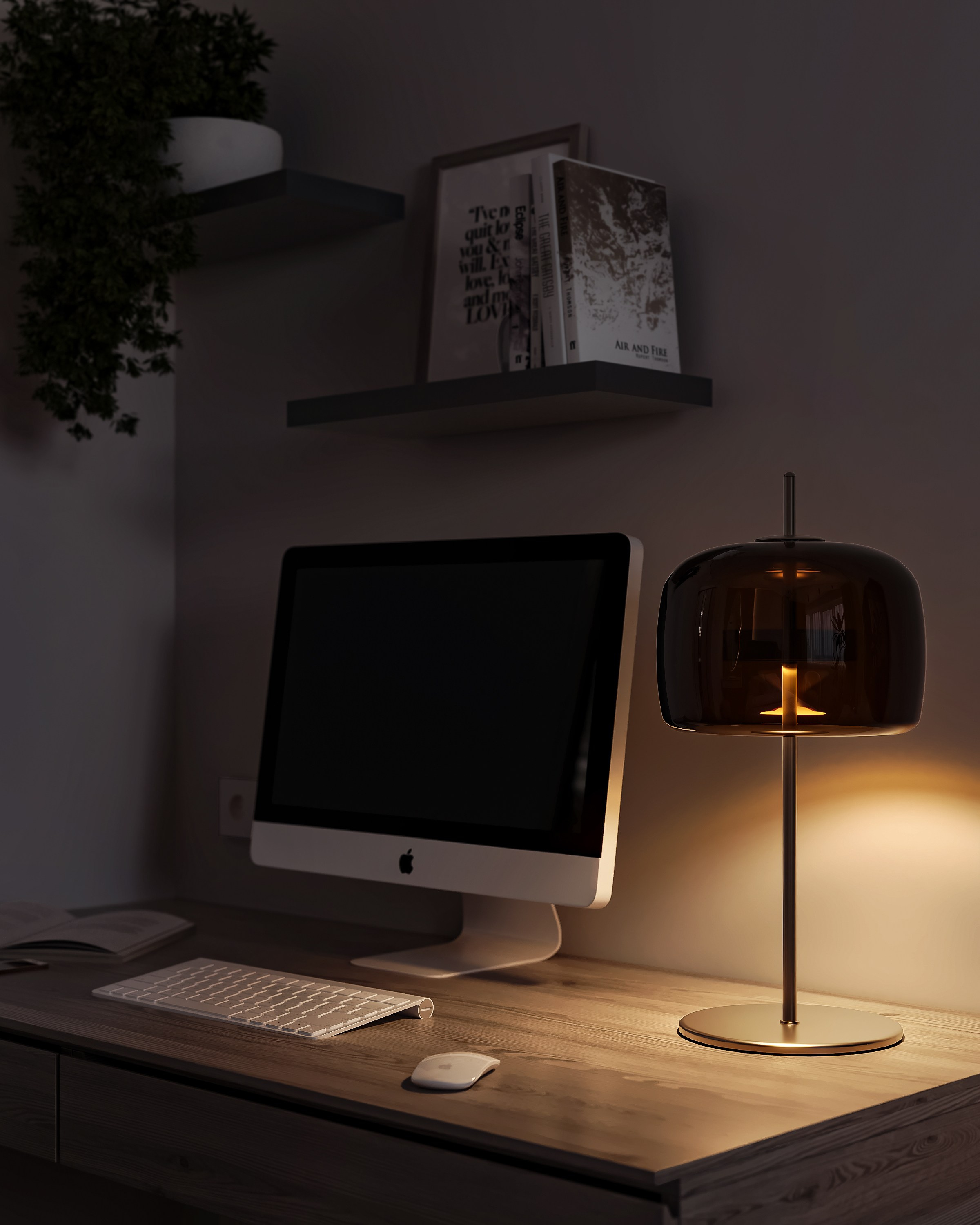 Спальня и гардероб 20 м². 3Д-Визуализация Наталья Макогонова