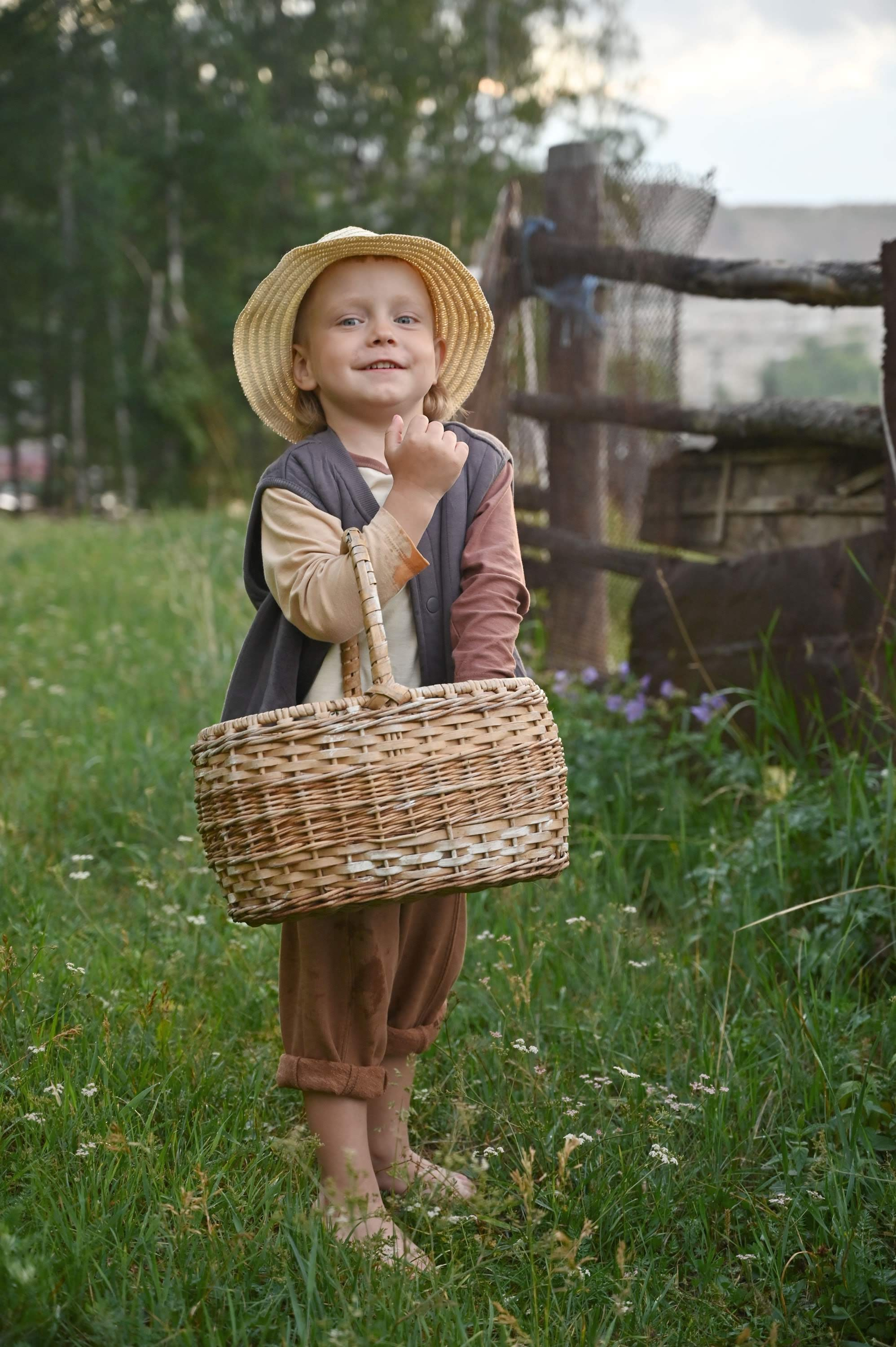 Дети и гусята. Семейный и детский фотограф в Хакасии