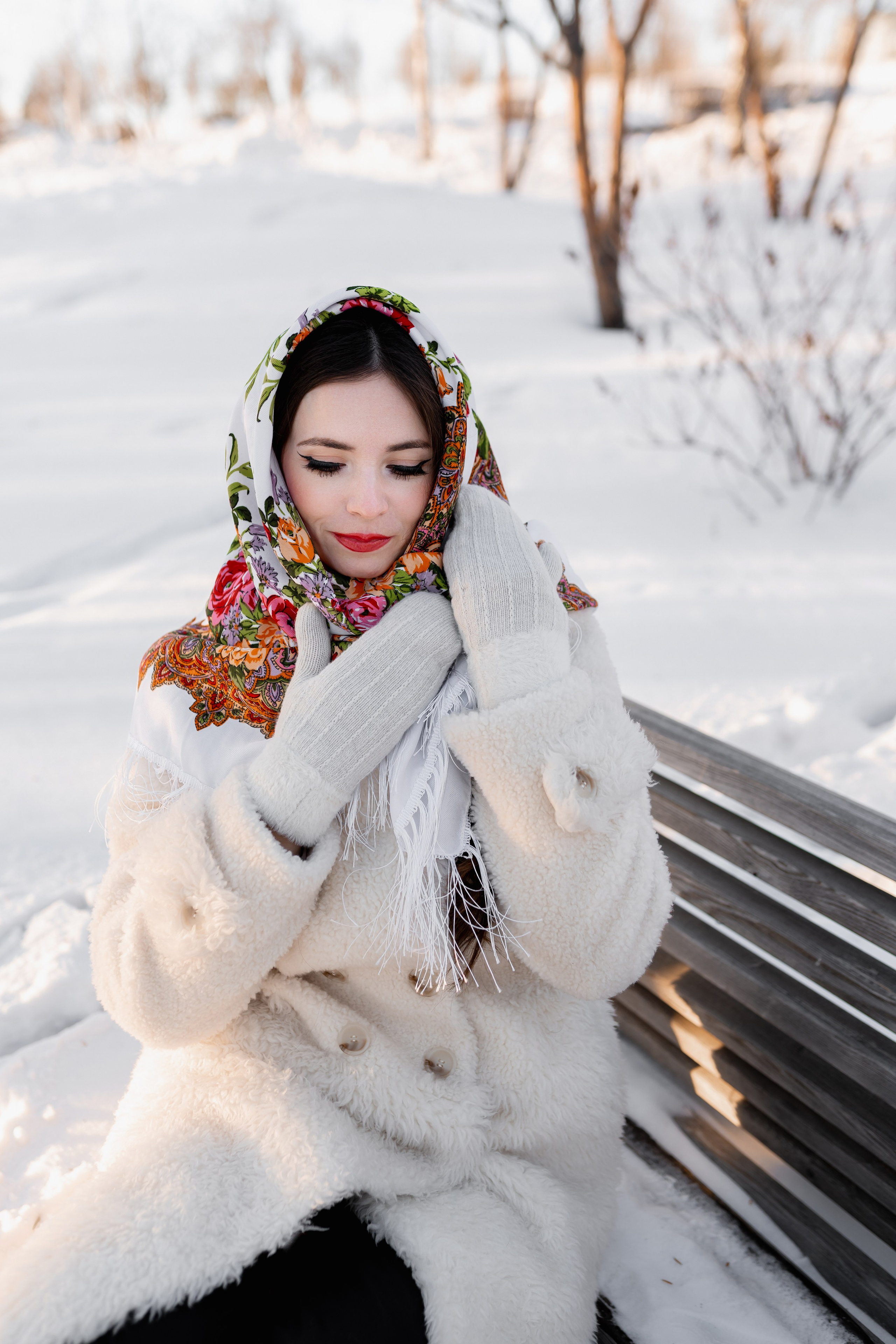 Зимняя фотосессия в русском стиле. Фотограф Ким Наталья в Красноярске