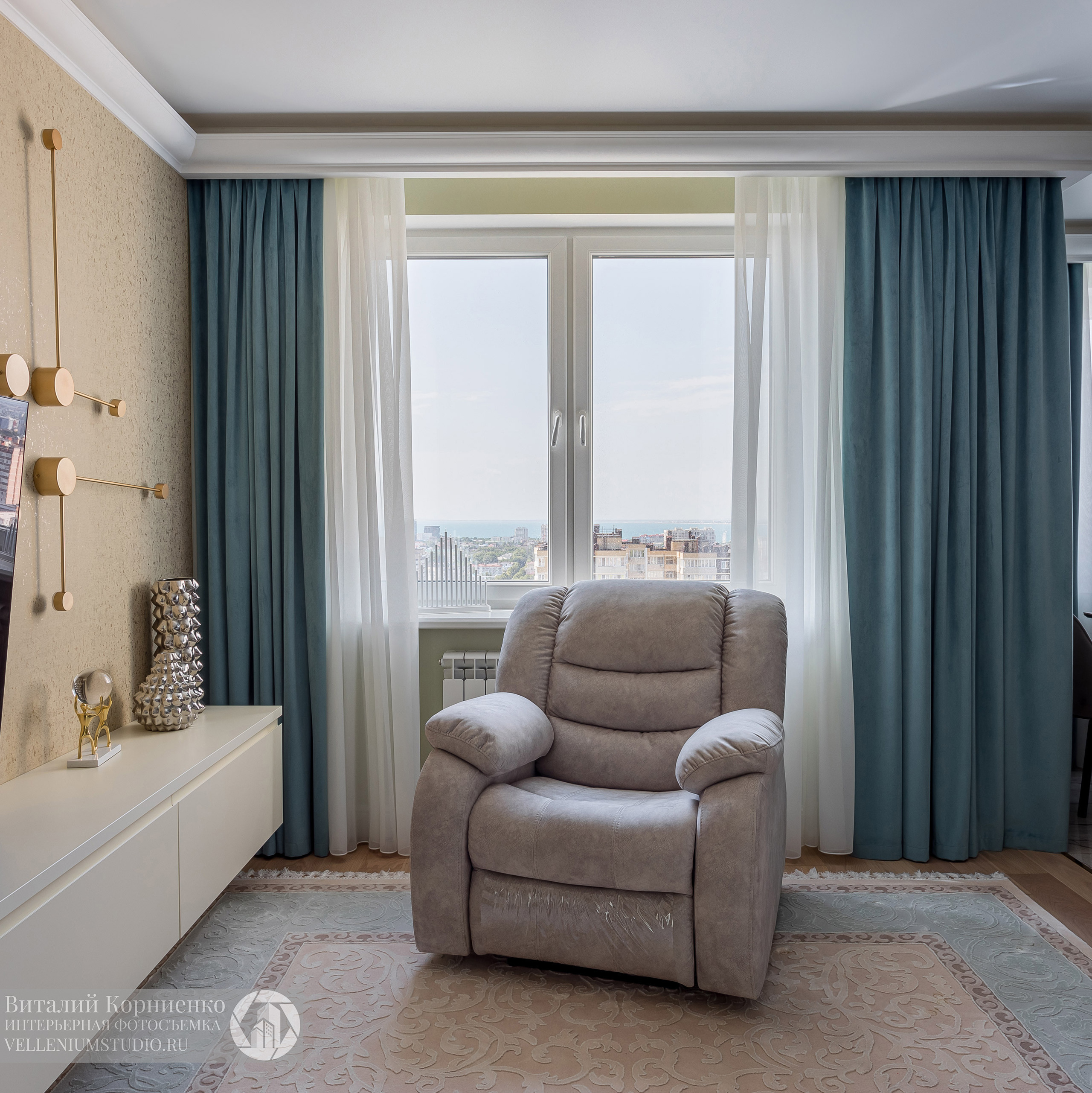 Фотосъемка реализованного дизайн проекта дизайнера интерьера из Анапы. Интерьерный фотограф Краснодар: профессионально по доступным ценам