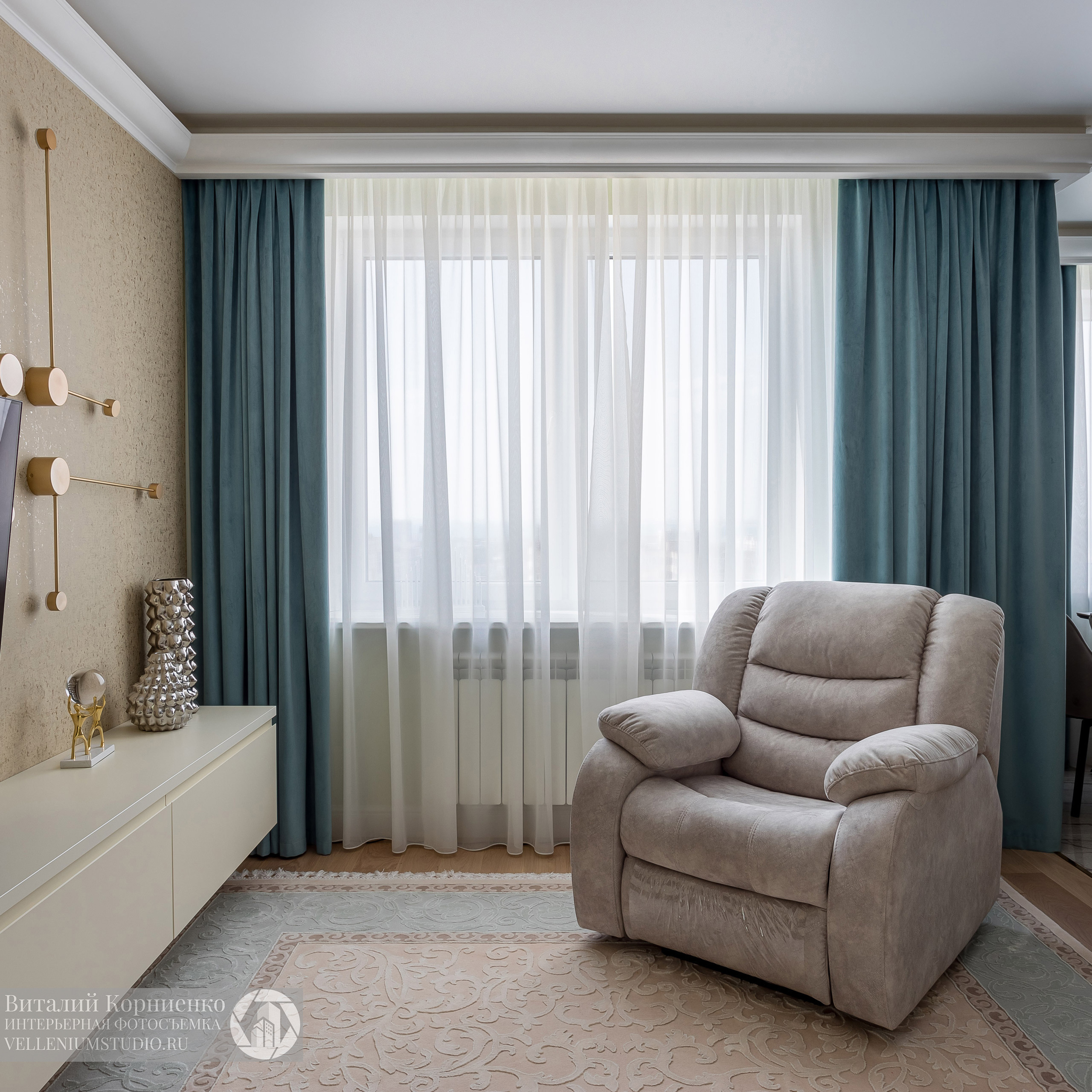 Фотосъемка реализованного дизайн проекта дизайнера интерьера из Анапы. Интерьерный фотограф Краснодар: профессионально по доступным ценам