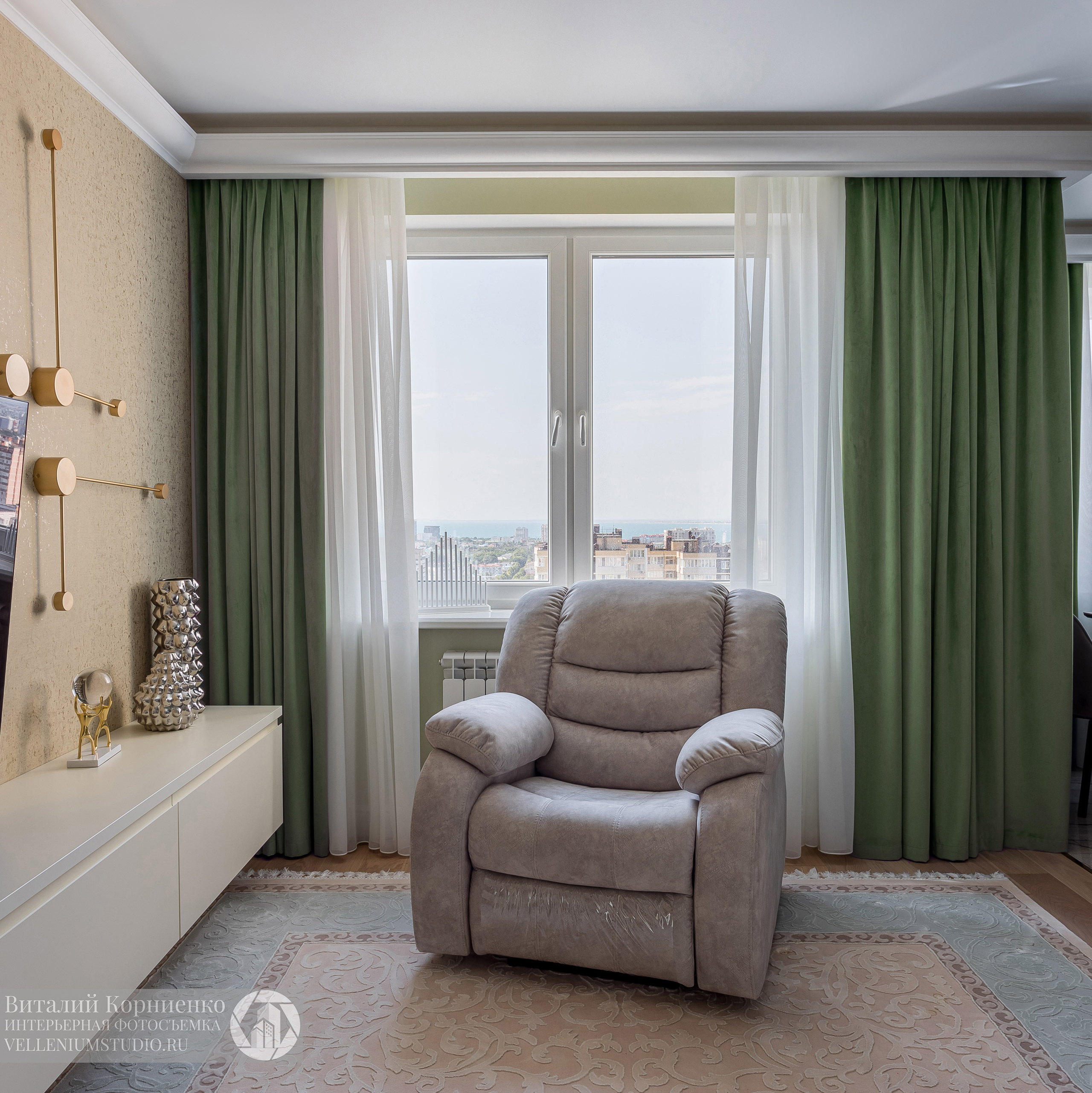 Фотосъемка реализованного дизайн проекта дизайнера интерьера из Анапы. Интерьерный фотограф Краснодар: профессионально по доступным ценам