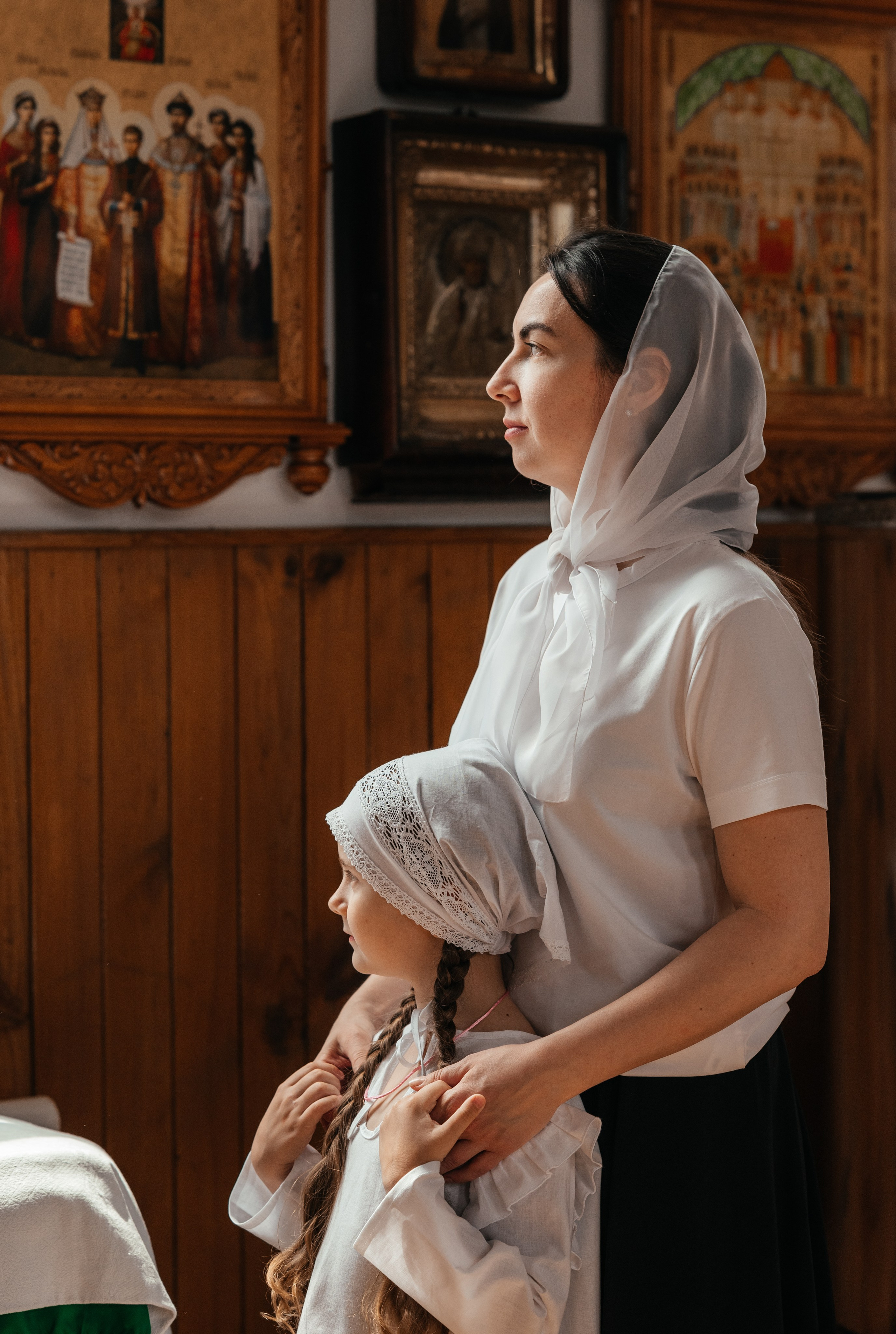 Крещение Киры. Храм Святителя Николая Чудотворца. Краснослободск. Свадебный и семейный фотограф в Волгограде Семисотнова Камилла