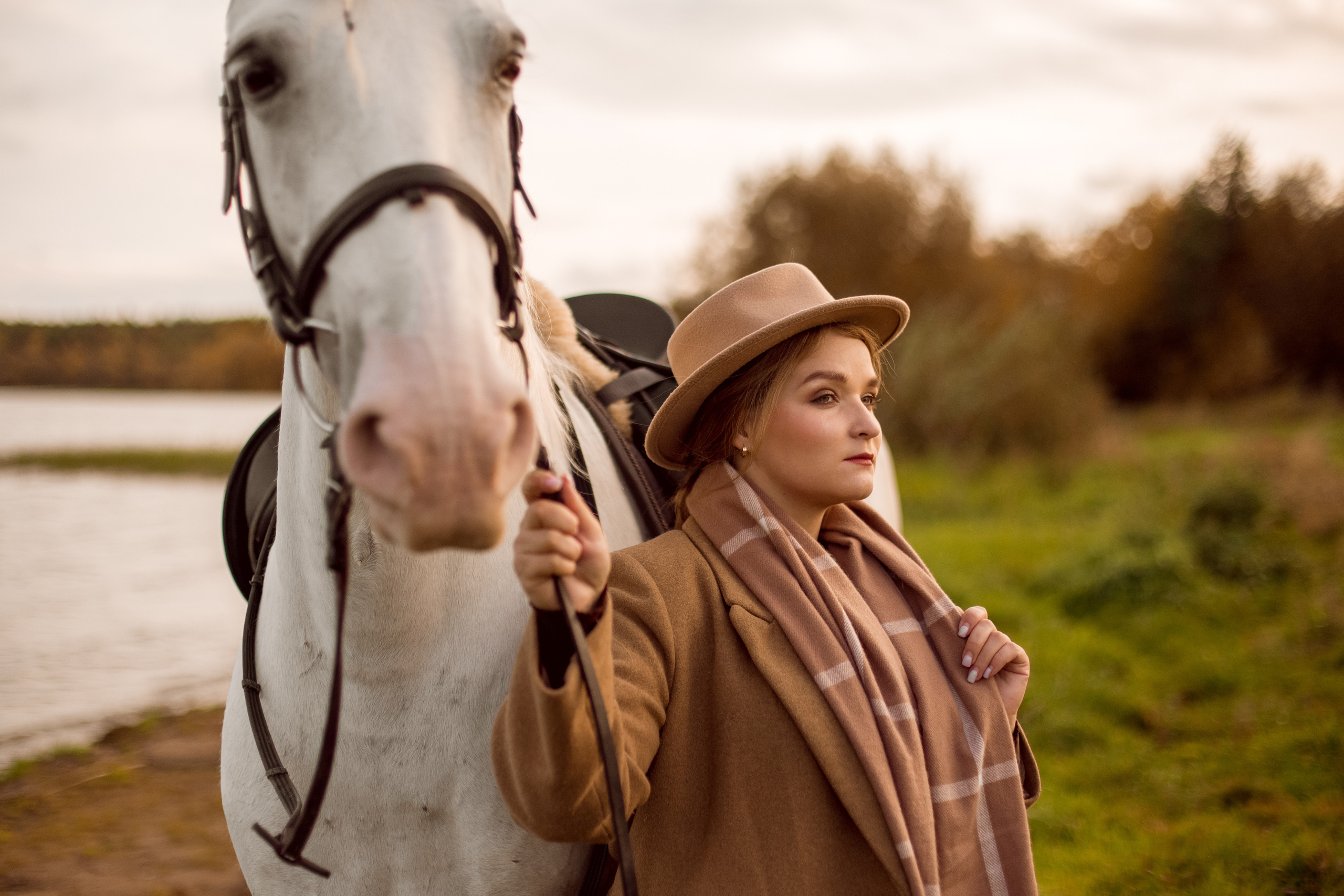 Осенняя фотосессия с лошадью