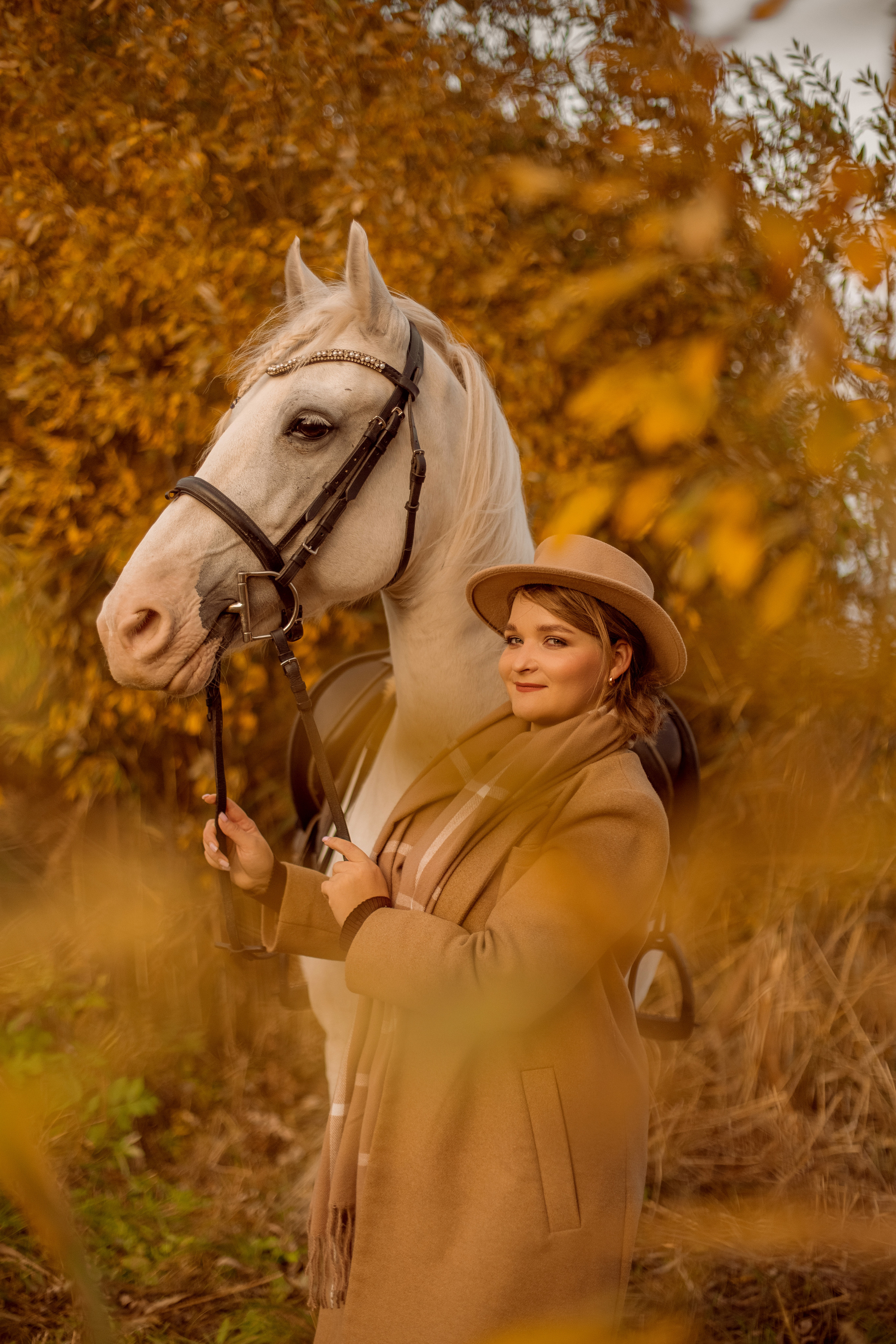 Осенняя фотосессия с лошадью