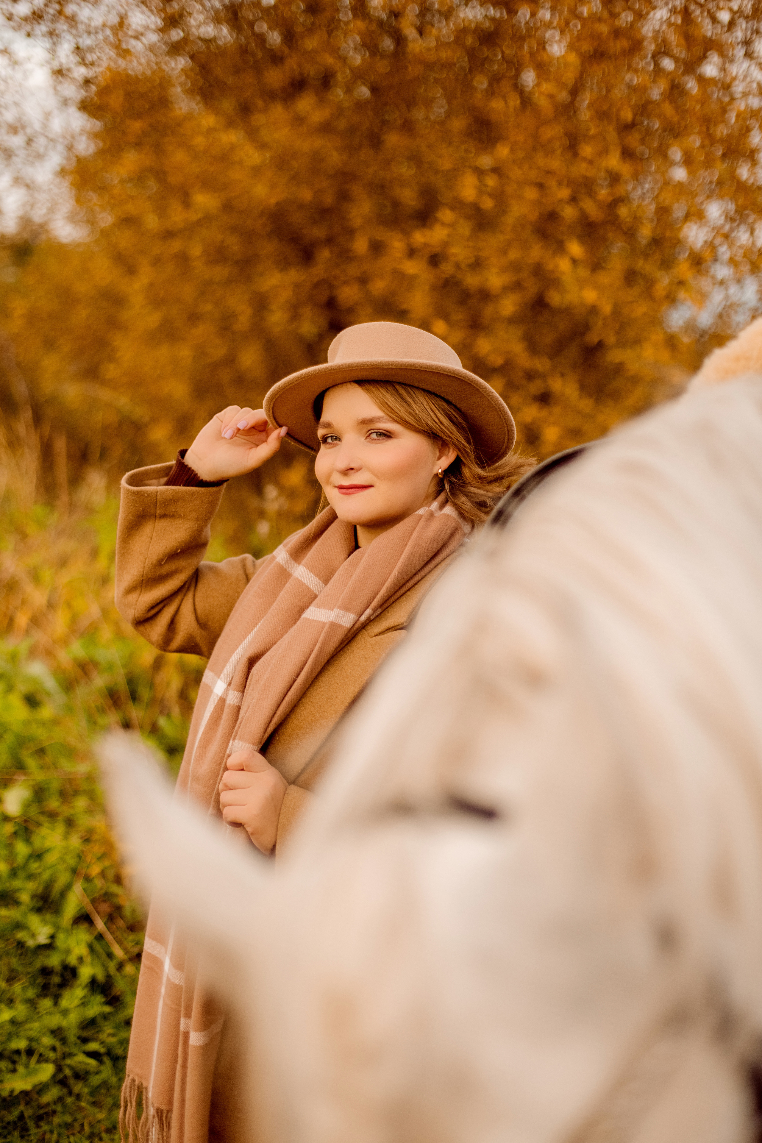 Осенняя фотосессия с лошадью