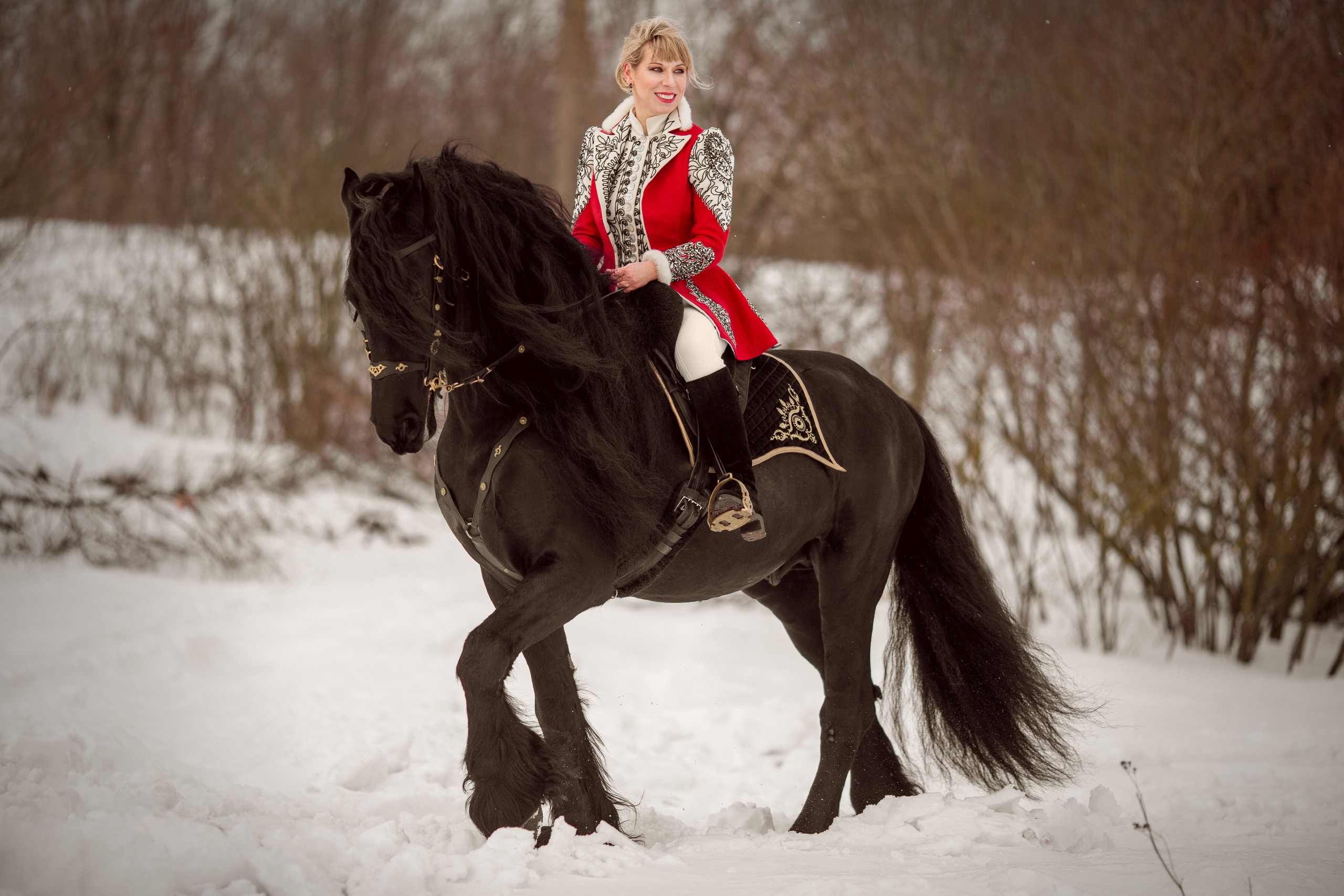 Фотосессия с фризом зимой