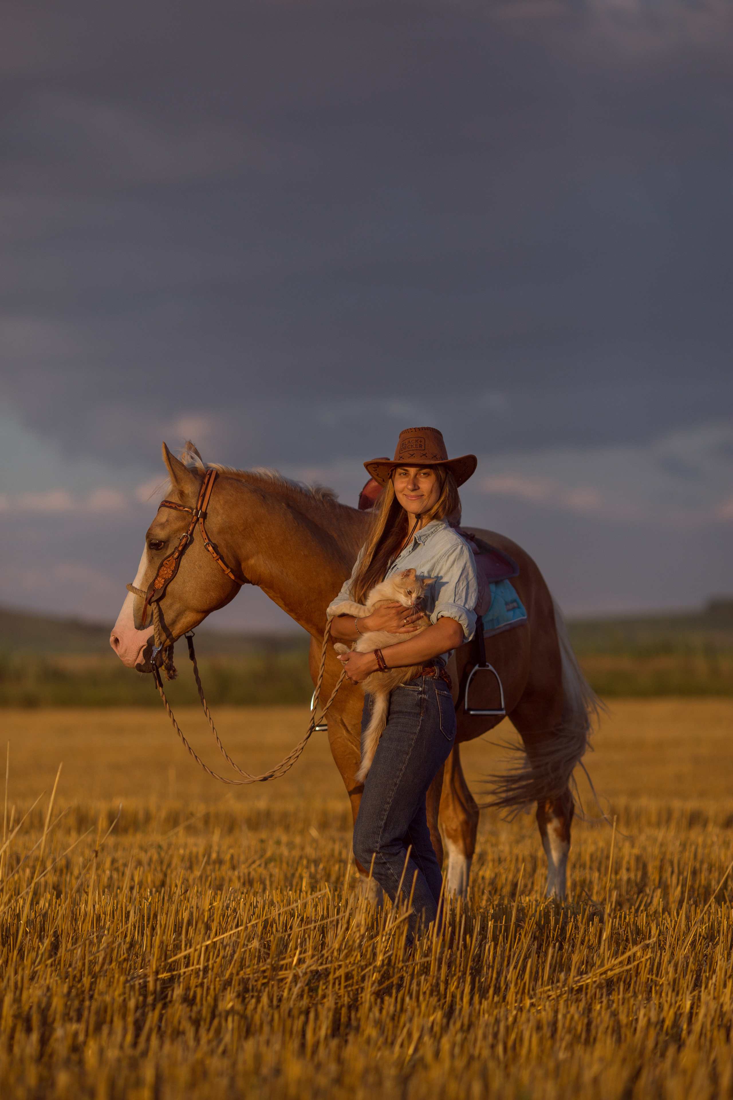 Фотосессия с лошадью на закате