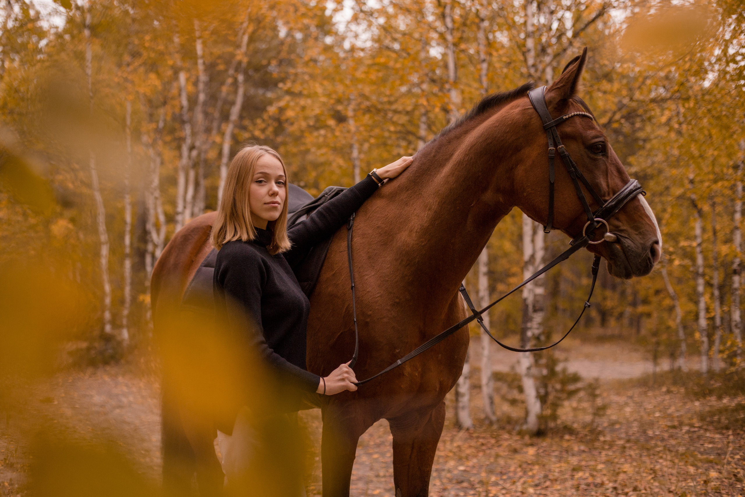 Фотосессия на море с трюковой лошадью