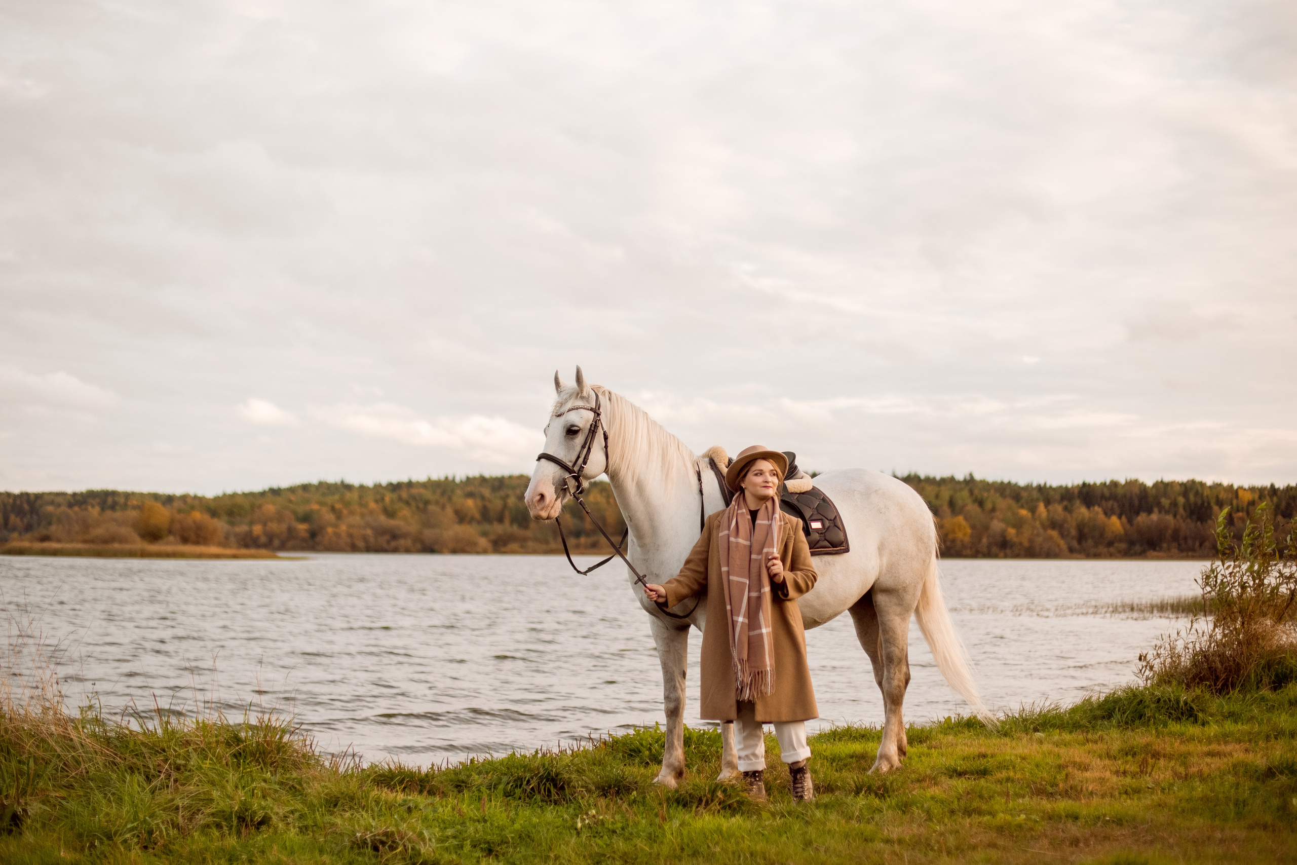 Осенняя фотосессия с лошадью