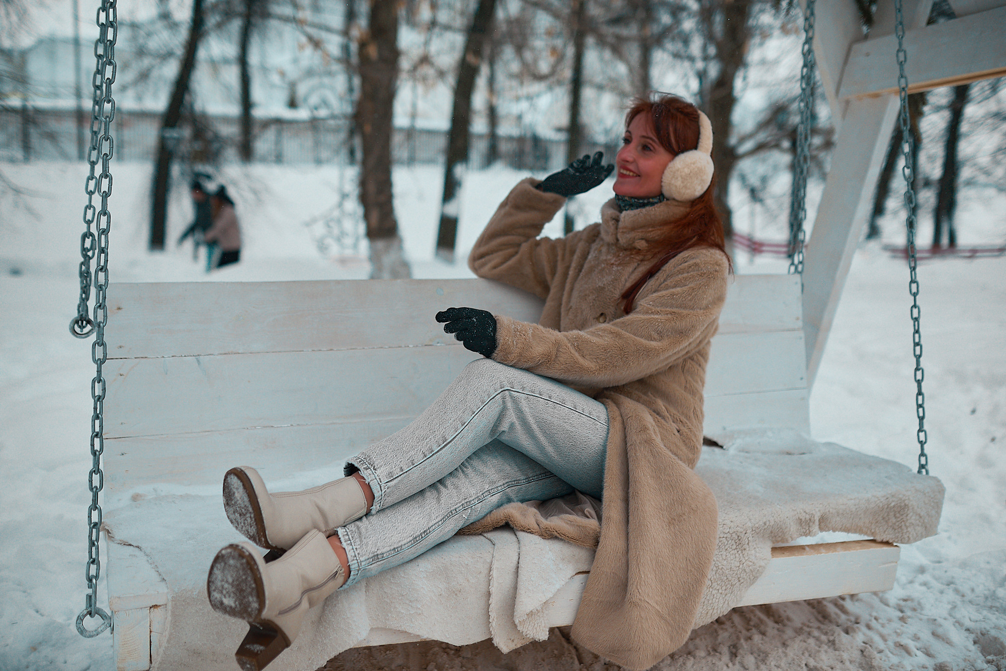 Фотосессия в зимнем городе.