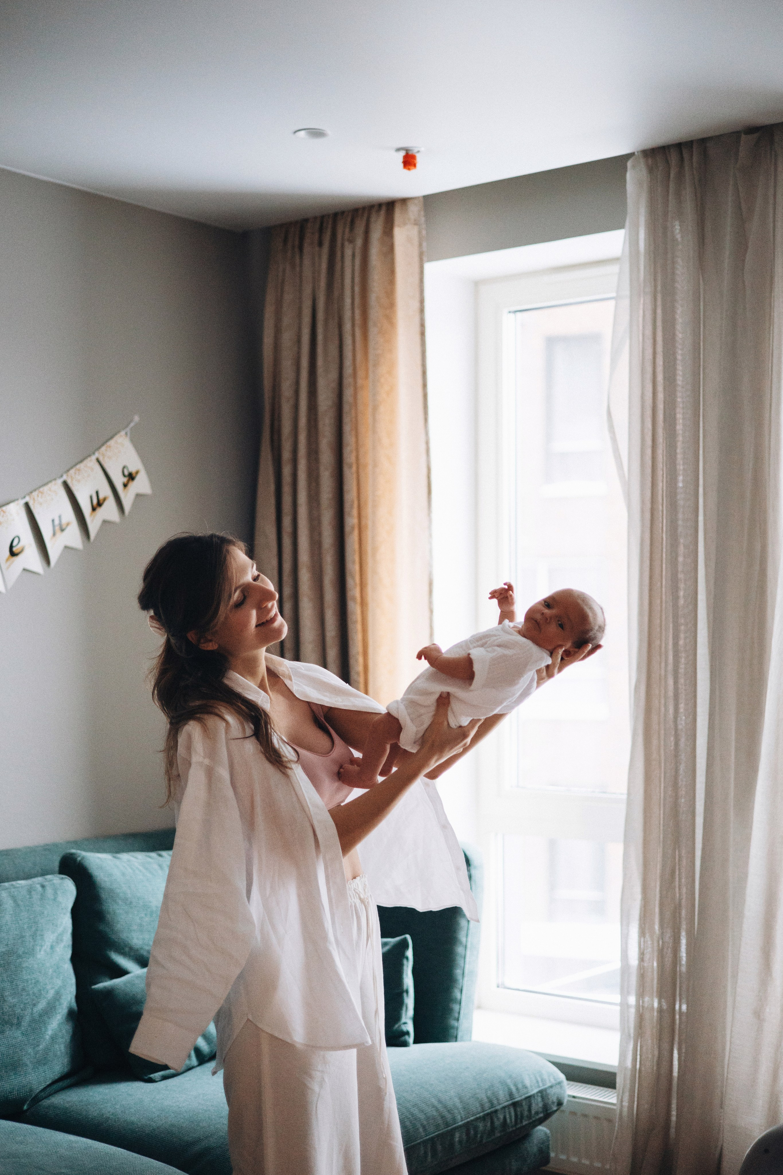 Диана, Рустам, Дамир, домашняя newborn. Семейный фотограф в Москве Марина Петра