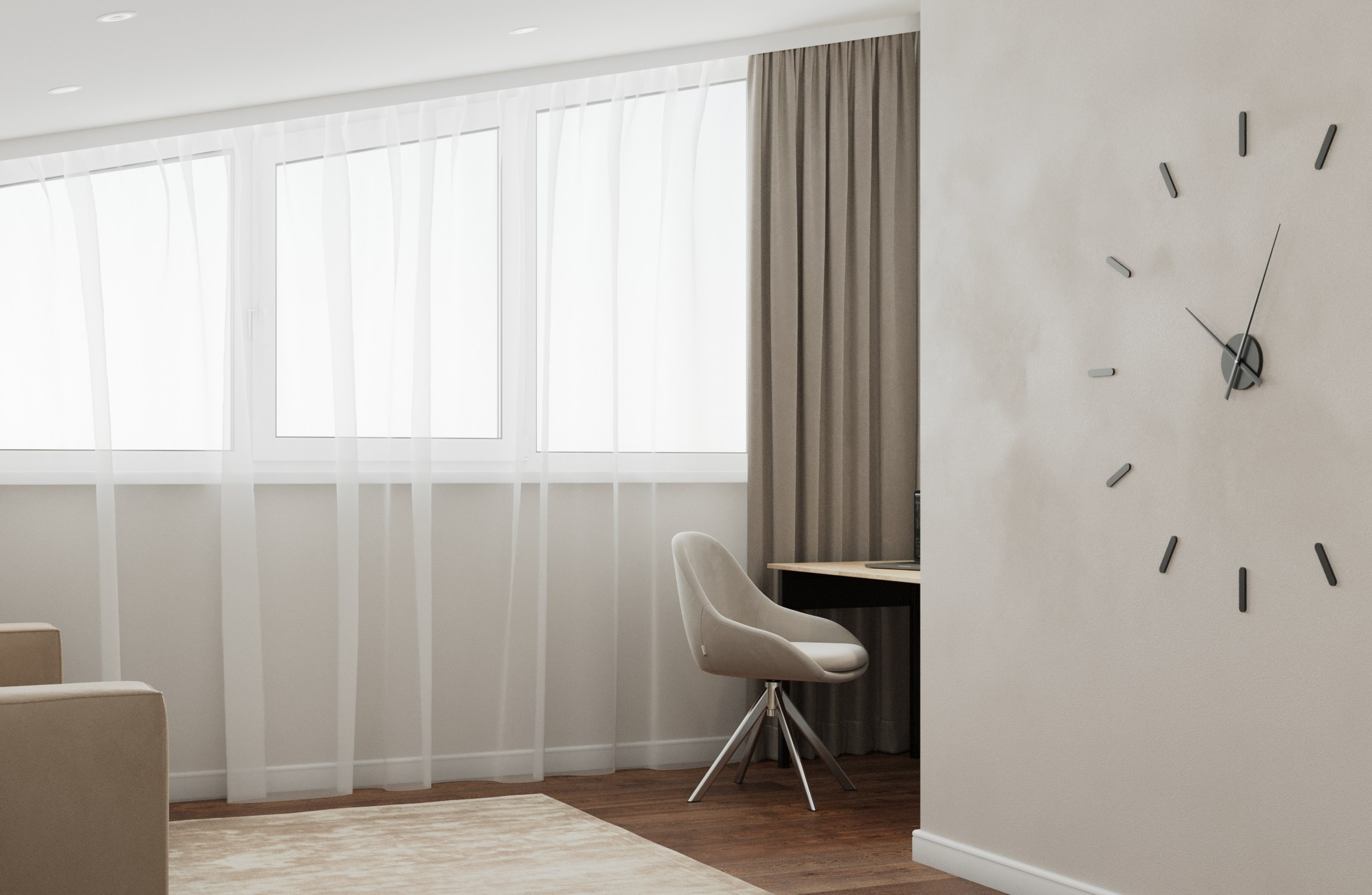 Проект квартиры в Хрустальном парке. 3D-дизайнер Кристина Пуляевская