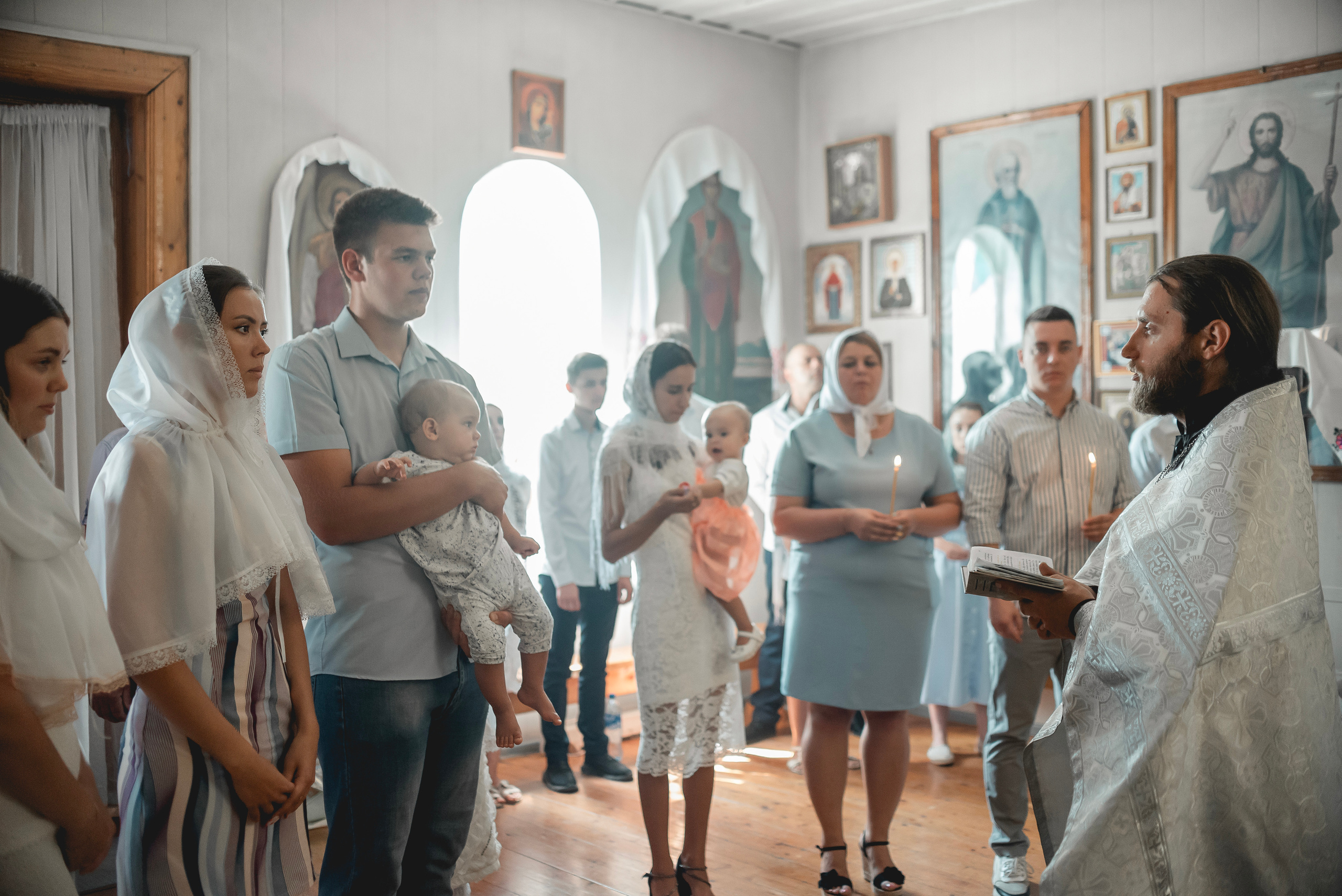 Крещение Фёдора в Мальчевском храме. Семейный и детский фотограф Наталья Горда