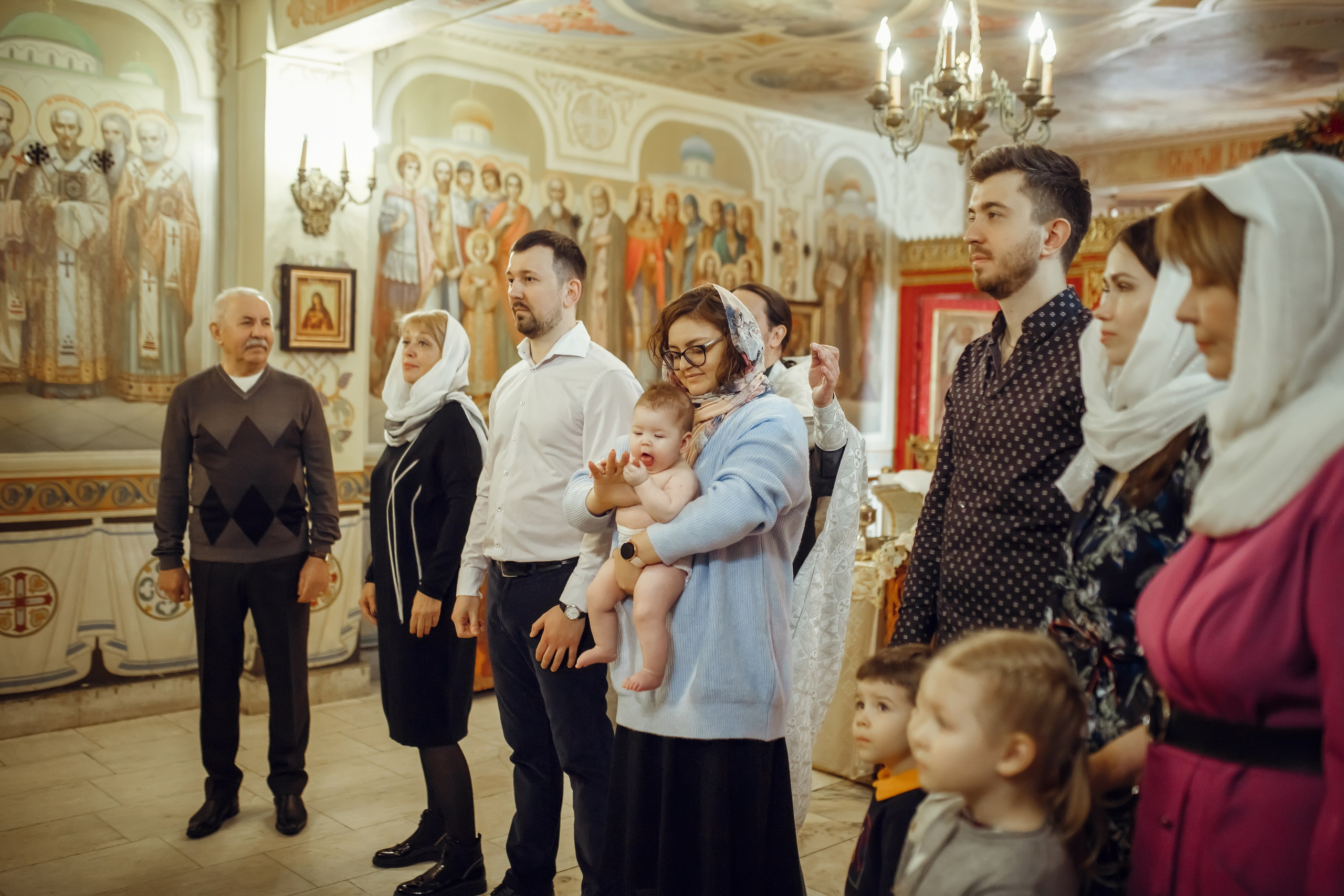 Крещение Валерии. Фотограф на Крещение, семейный фотограф в Москве