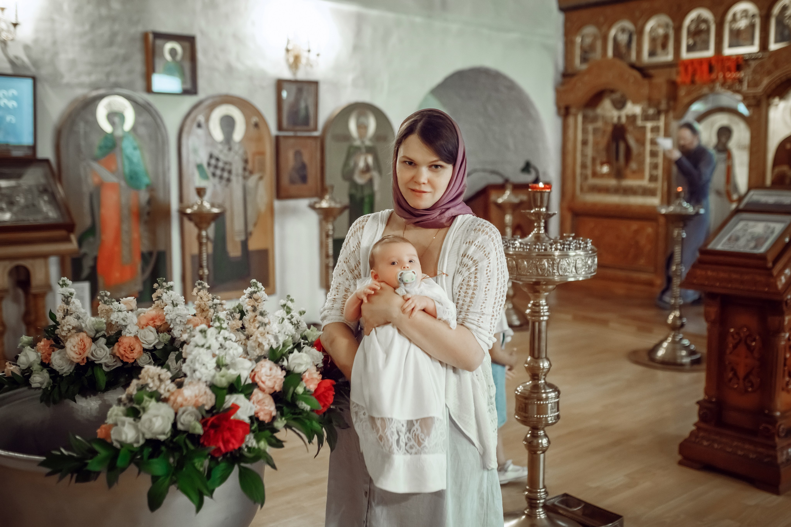 Крещение Александры. Фотограф на Крещение, семейный фотограф в Москве