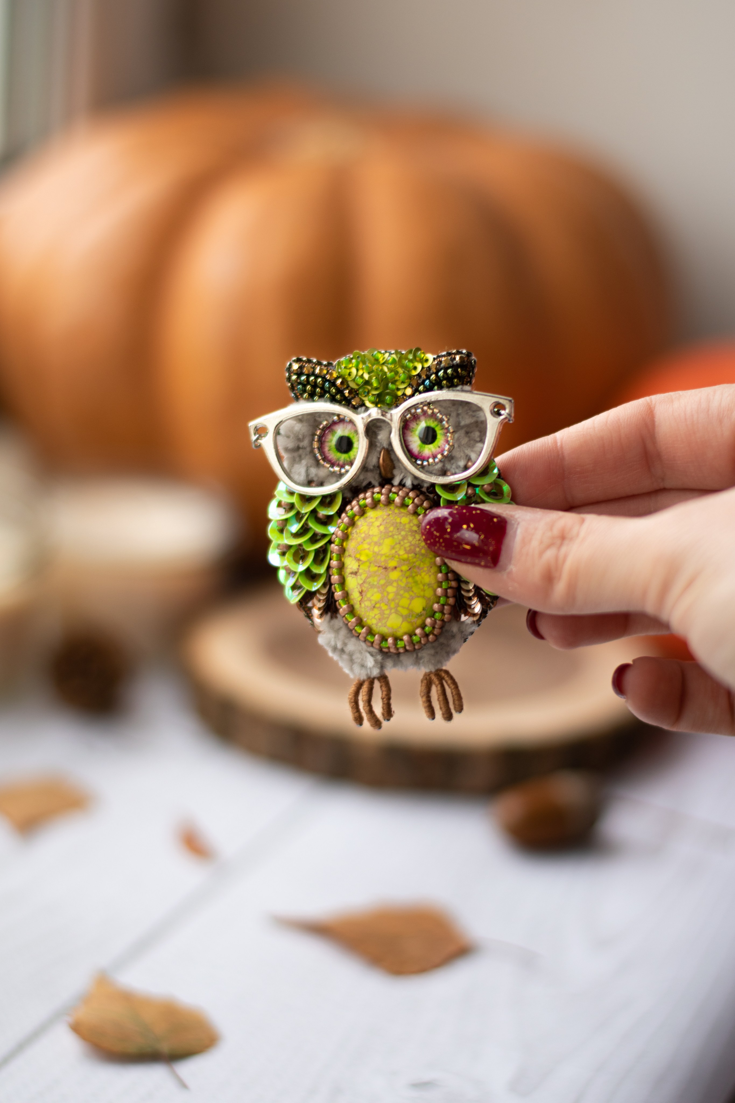 Брошь ручной работы «Совушка». Фотограф Санкт-Петербург | Дарья Першина