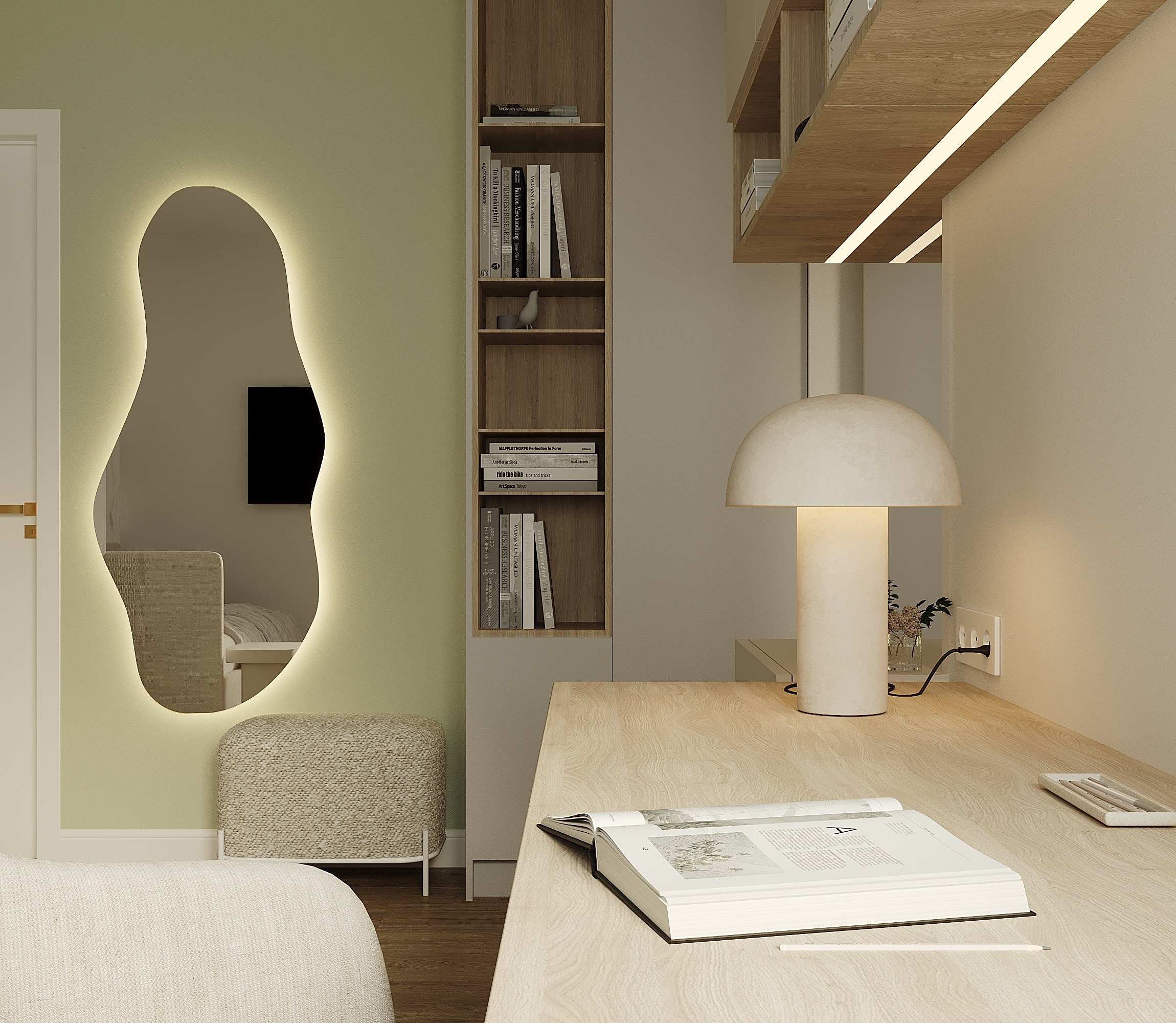 Современная квартира с элементами джапанди. Lina architector | Дизайн интерьера