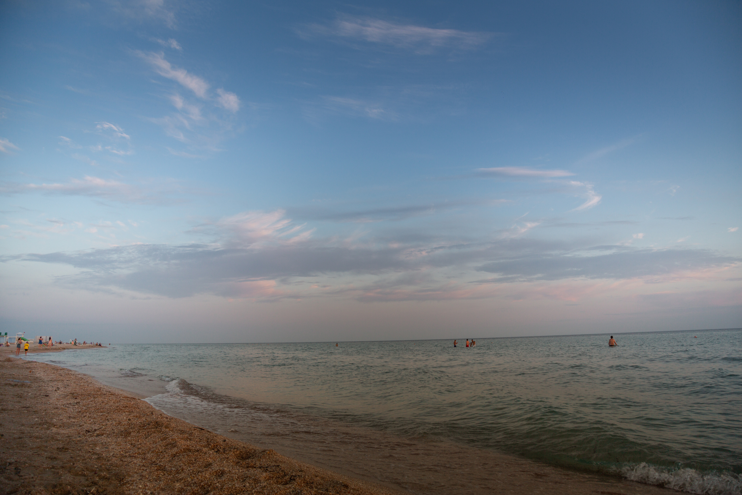 Штормовое. Республика Крым.  Черное море. Закат. 