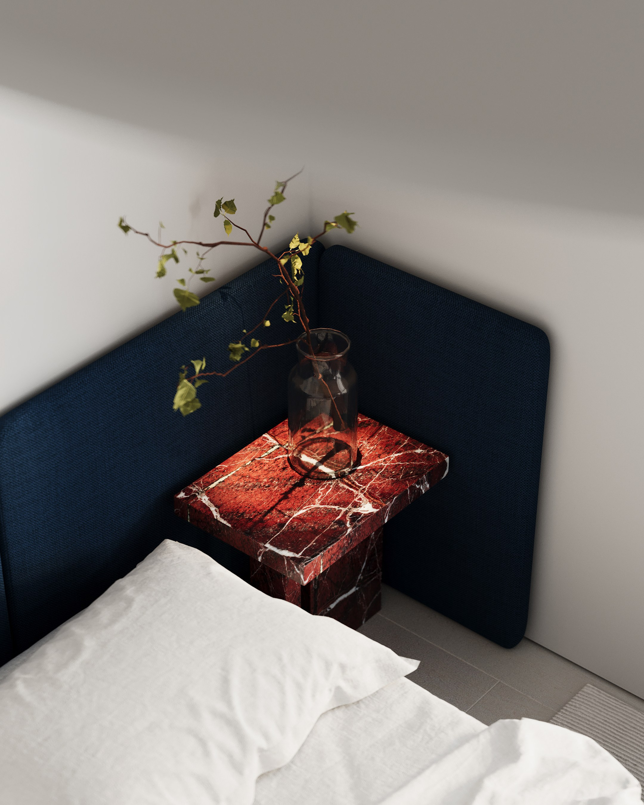 Спальня светлая в стиле минимализм