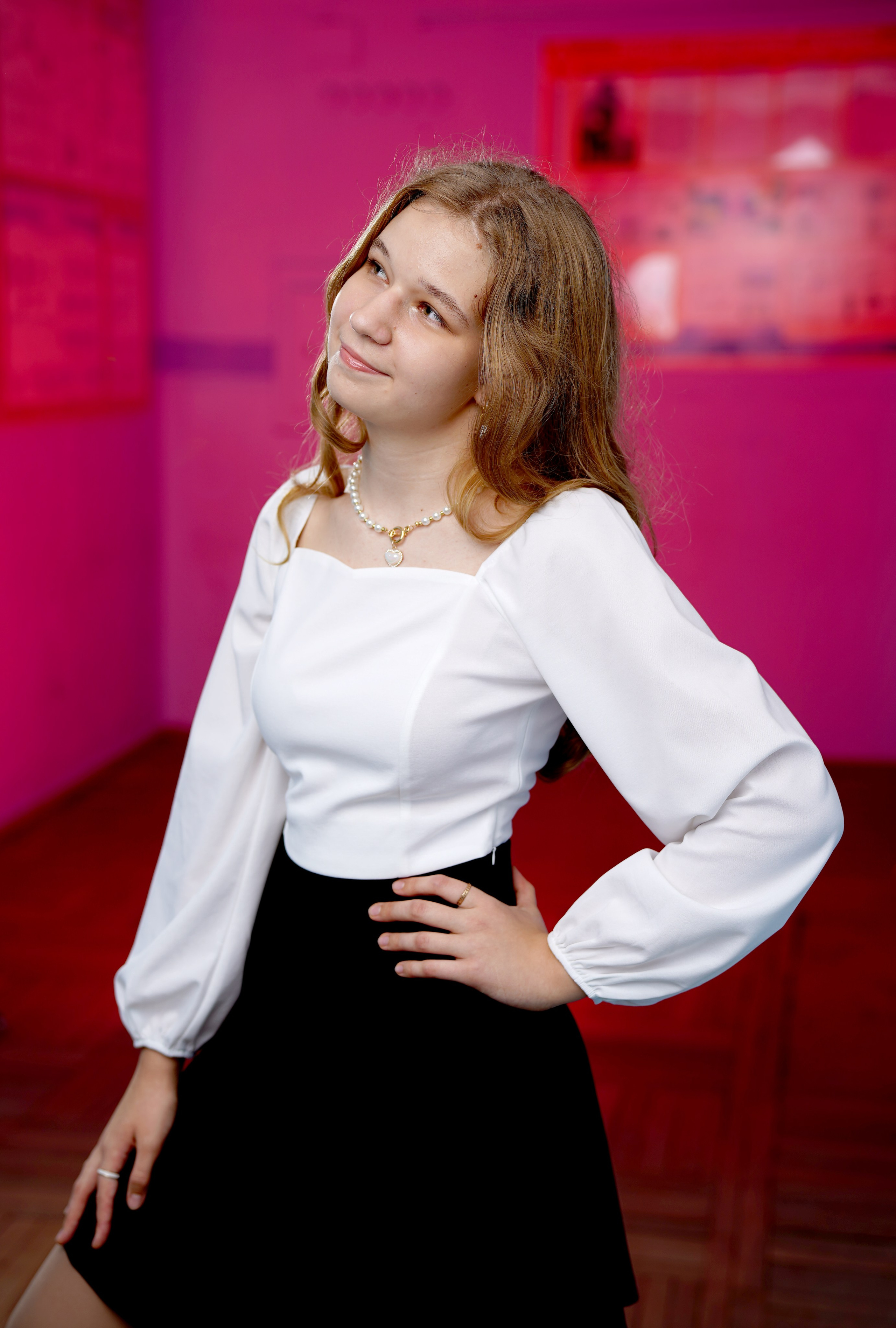 съемка в школьном коридоре. Авторская схема света