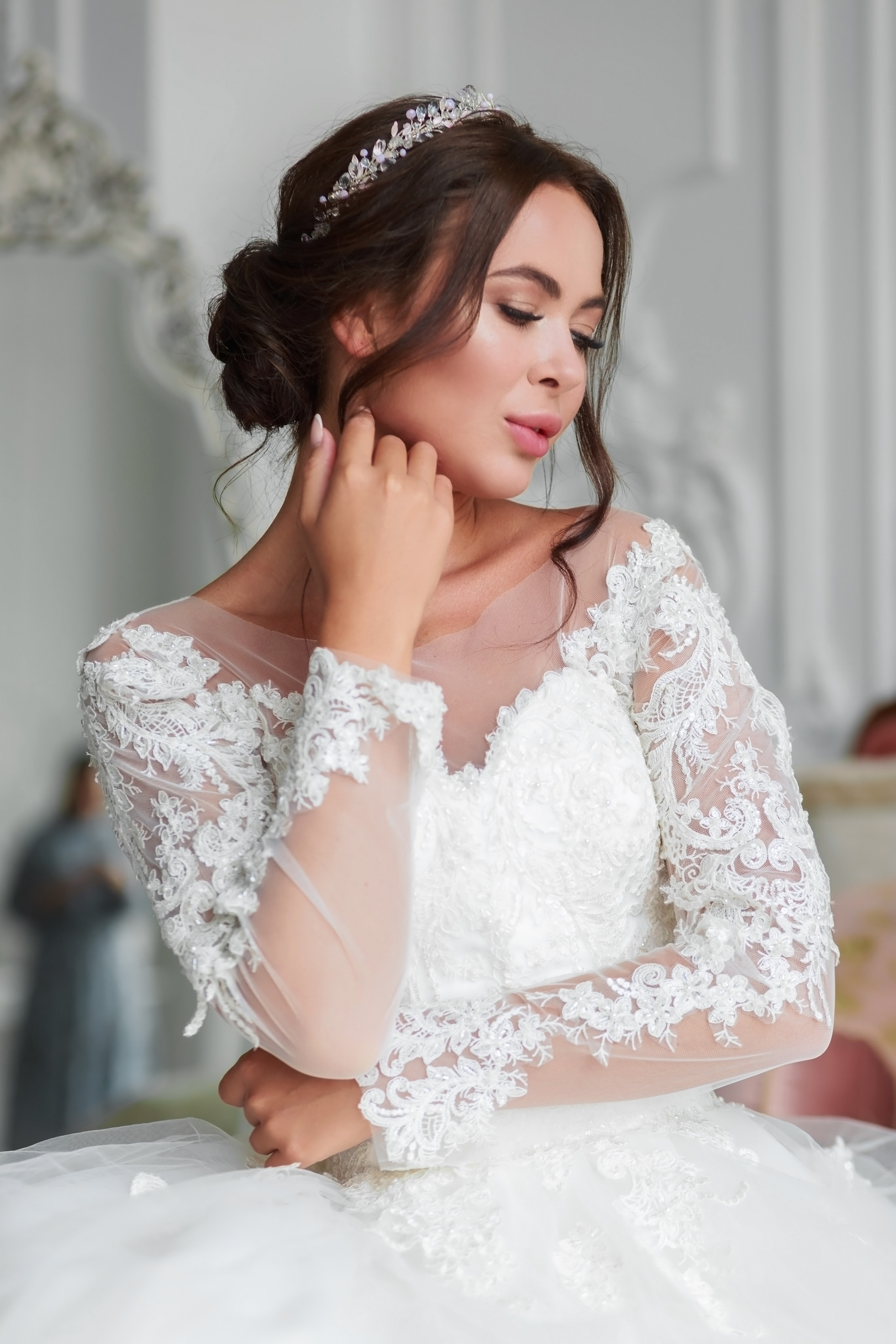 Поясной портрет невесты в студии фотограф Галина Шарапова