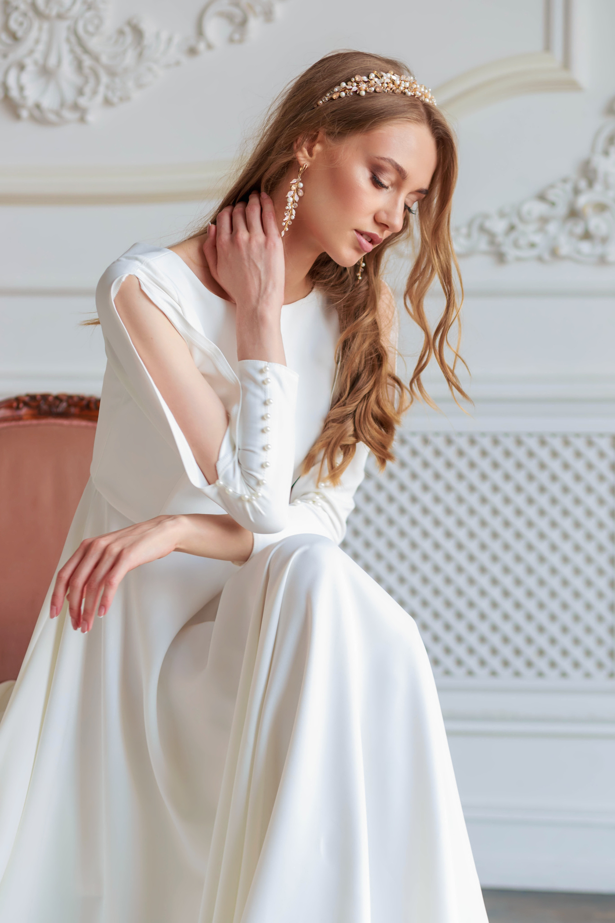 Фотосессия невесты в белой студии фотограф Галина Шарапова