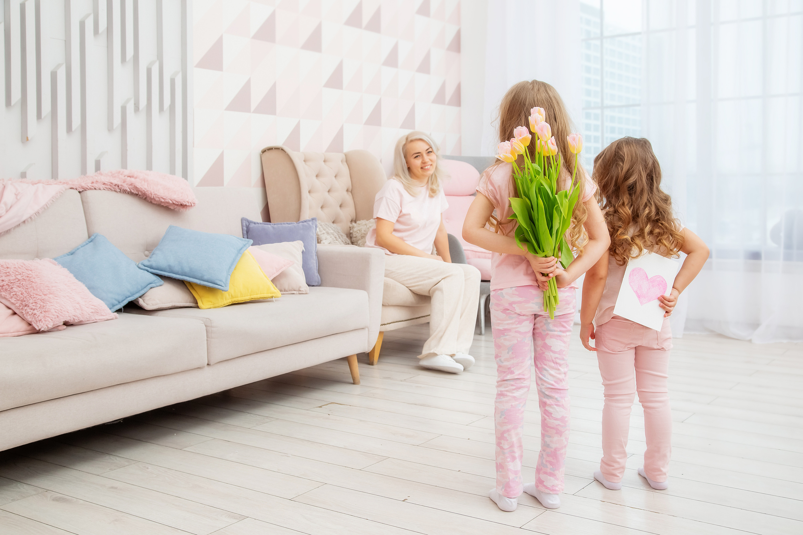 Счастливая семья в студии фотограф Галина Шарапова