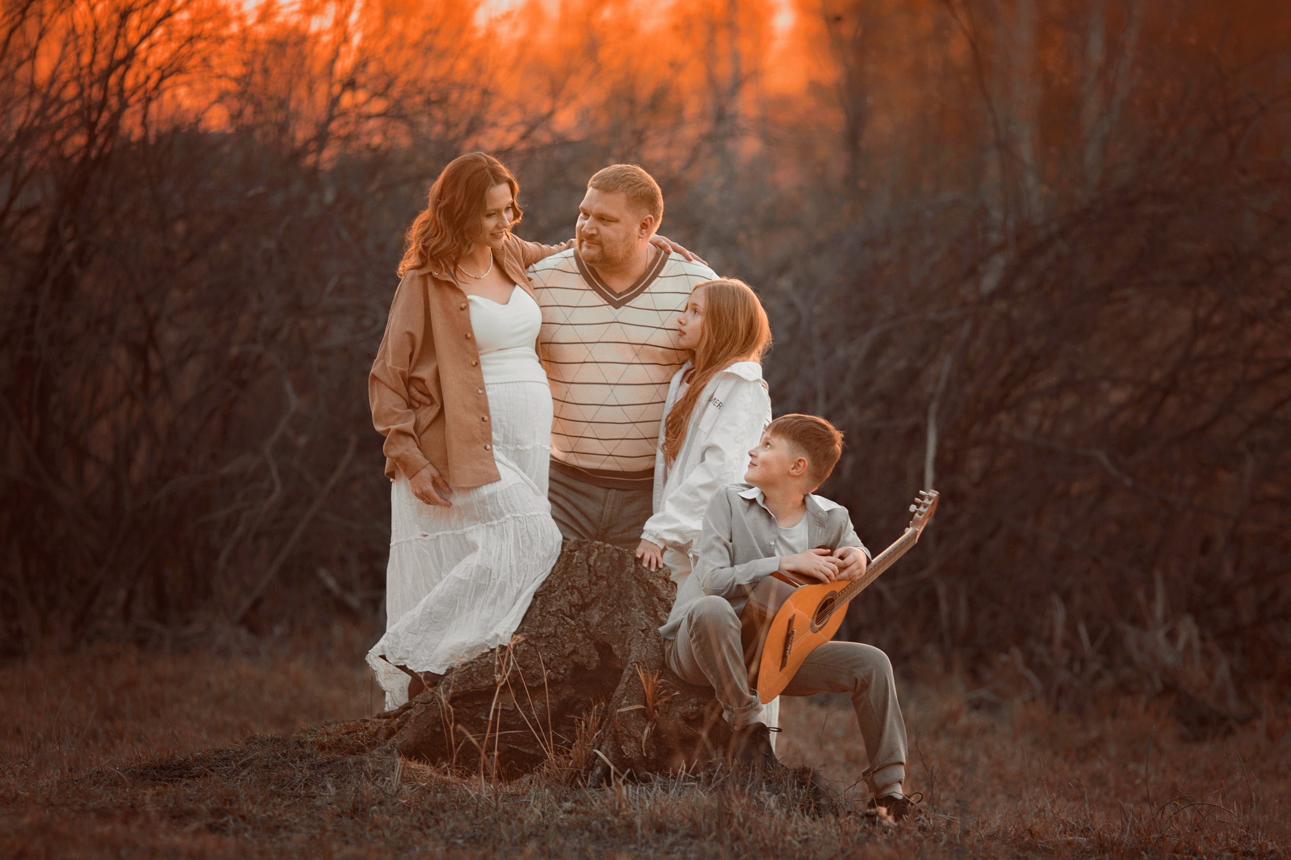 СЕМЬЯ. ПЛЕНЭР. В ОЖИДАНИИ ТРЕТЬЕГО МАЛЫША. Фотограф в Москве Оксана Цехмистер