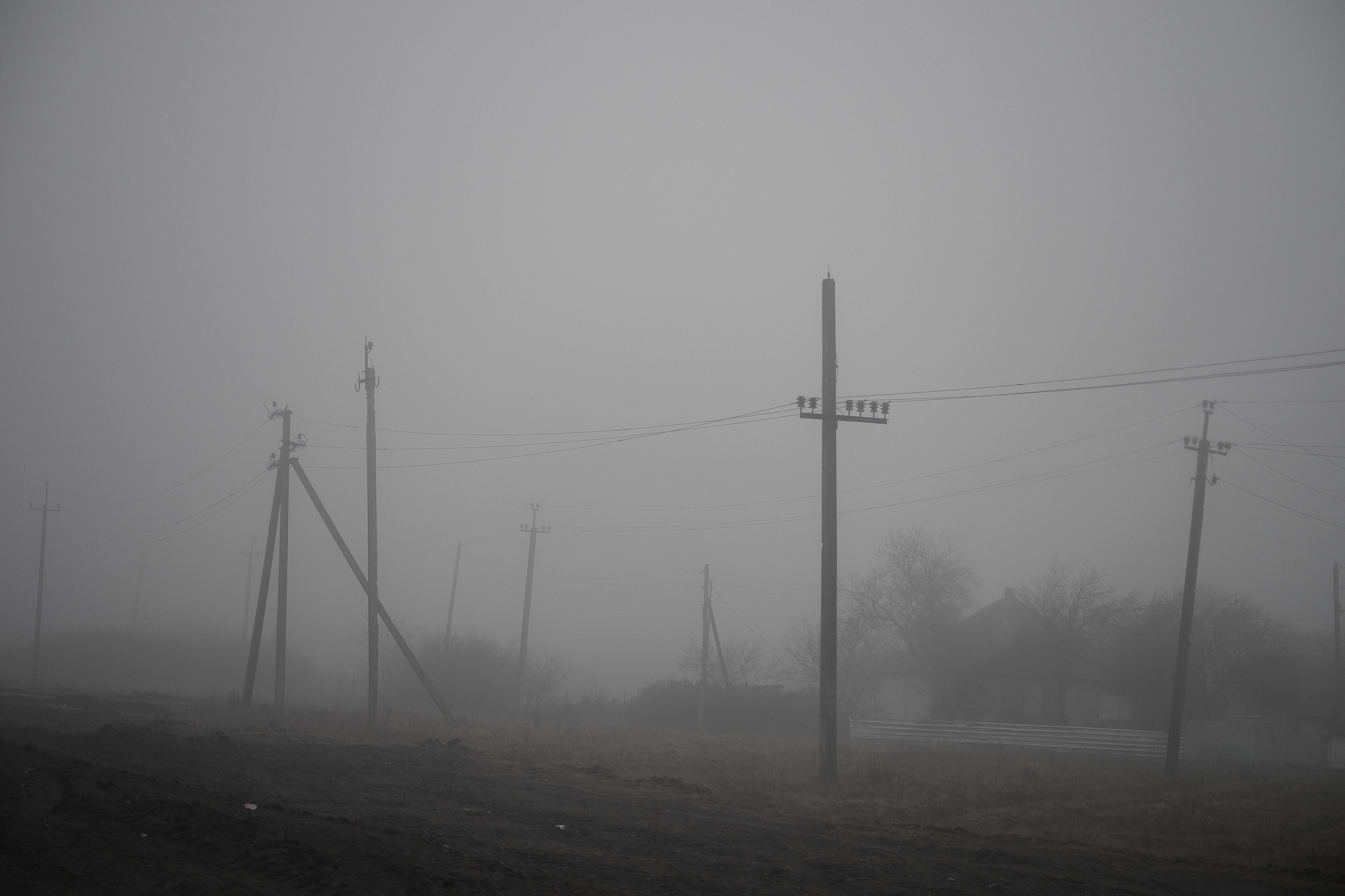 Дорога домой. Туман. Фотограф Роман Адлер