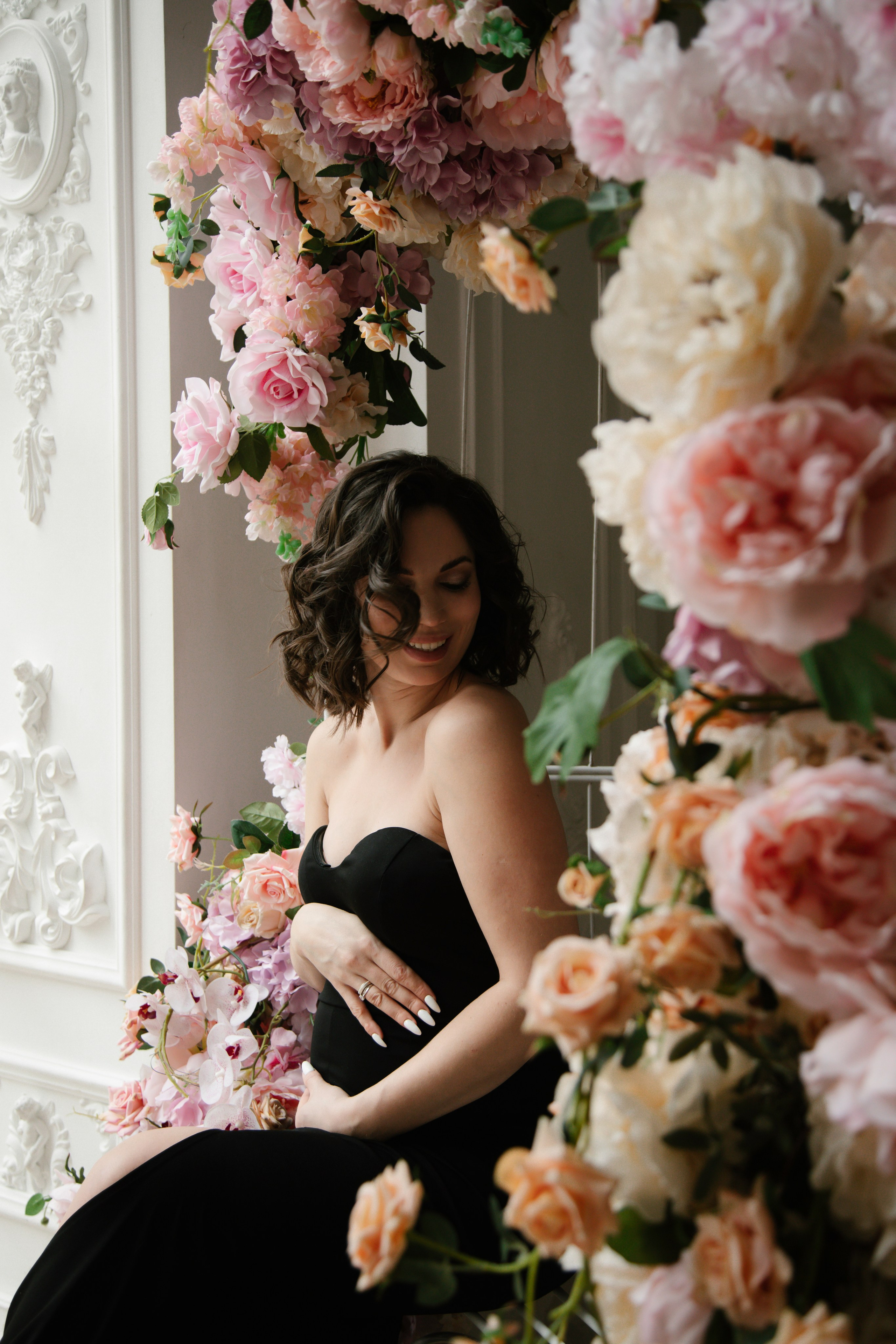 Чёрное платье. Свадебный и семейный фотограф Анастасия Романова в Москве и Московской области