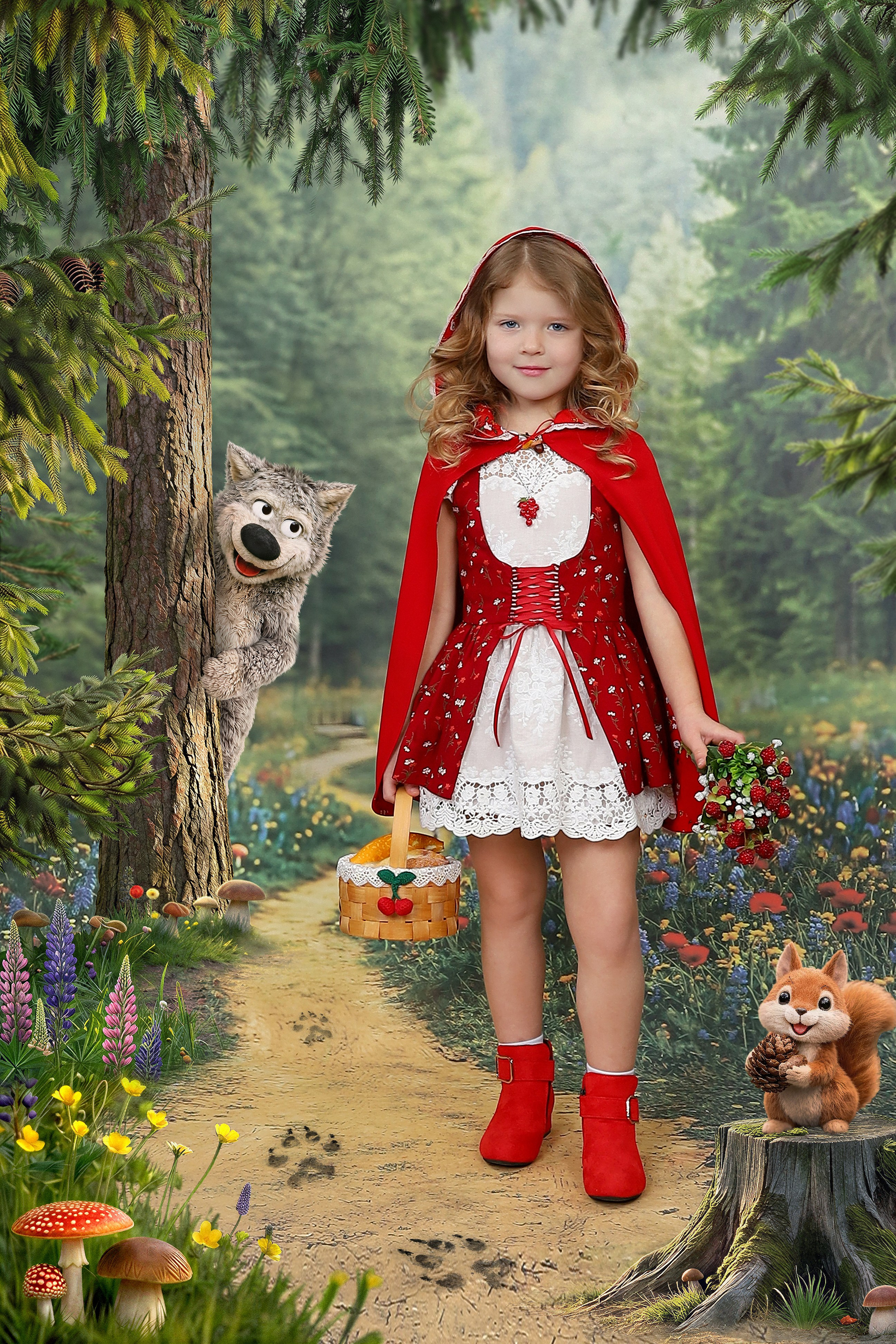 КОМПАНИЯ КРАЙФОТО ФОТОСЕССИЯ КРАСНАЯ ШАПОЧКА