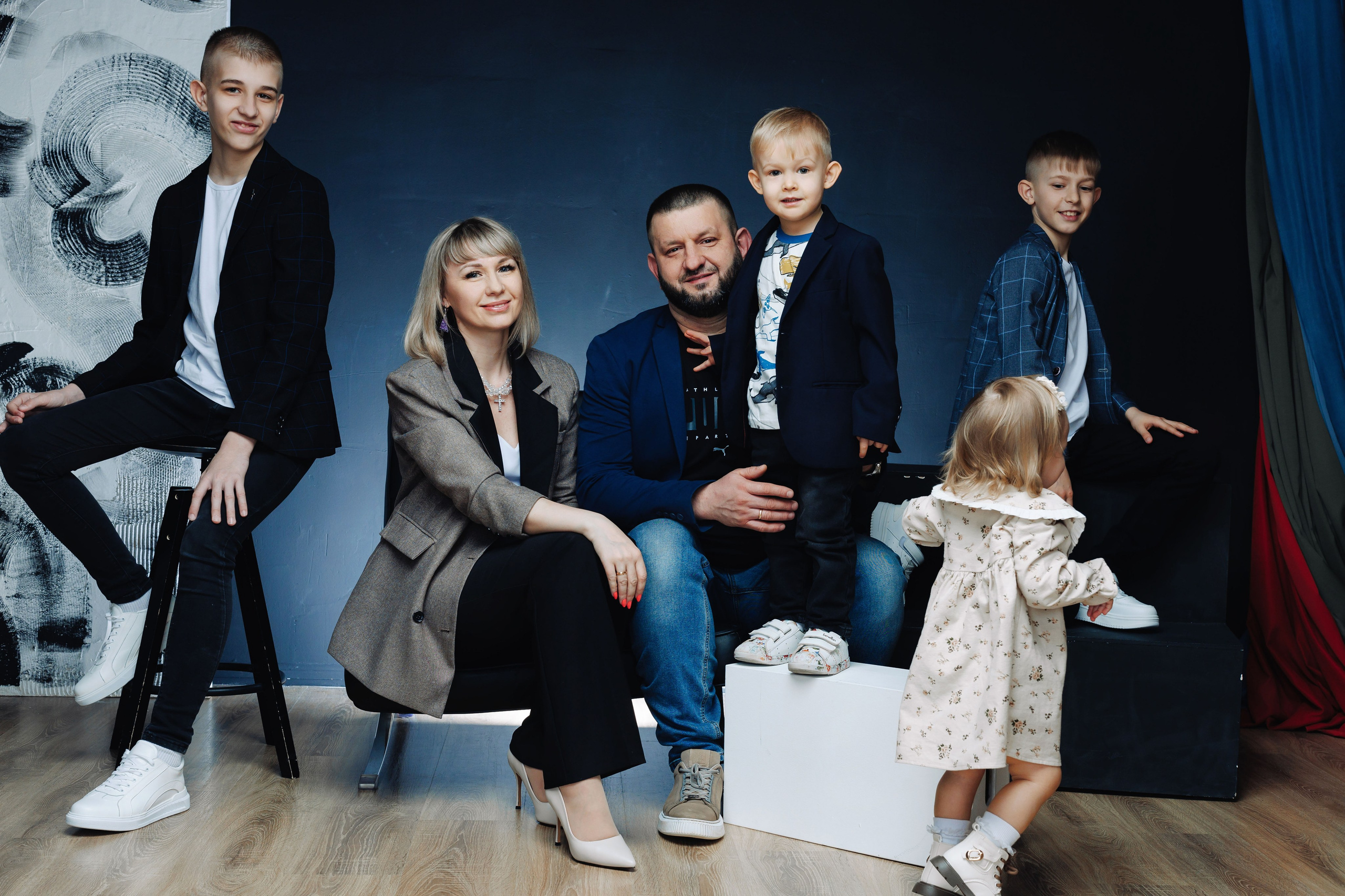 общая фотография семейной фотосессии